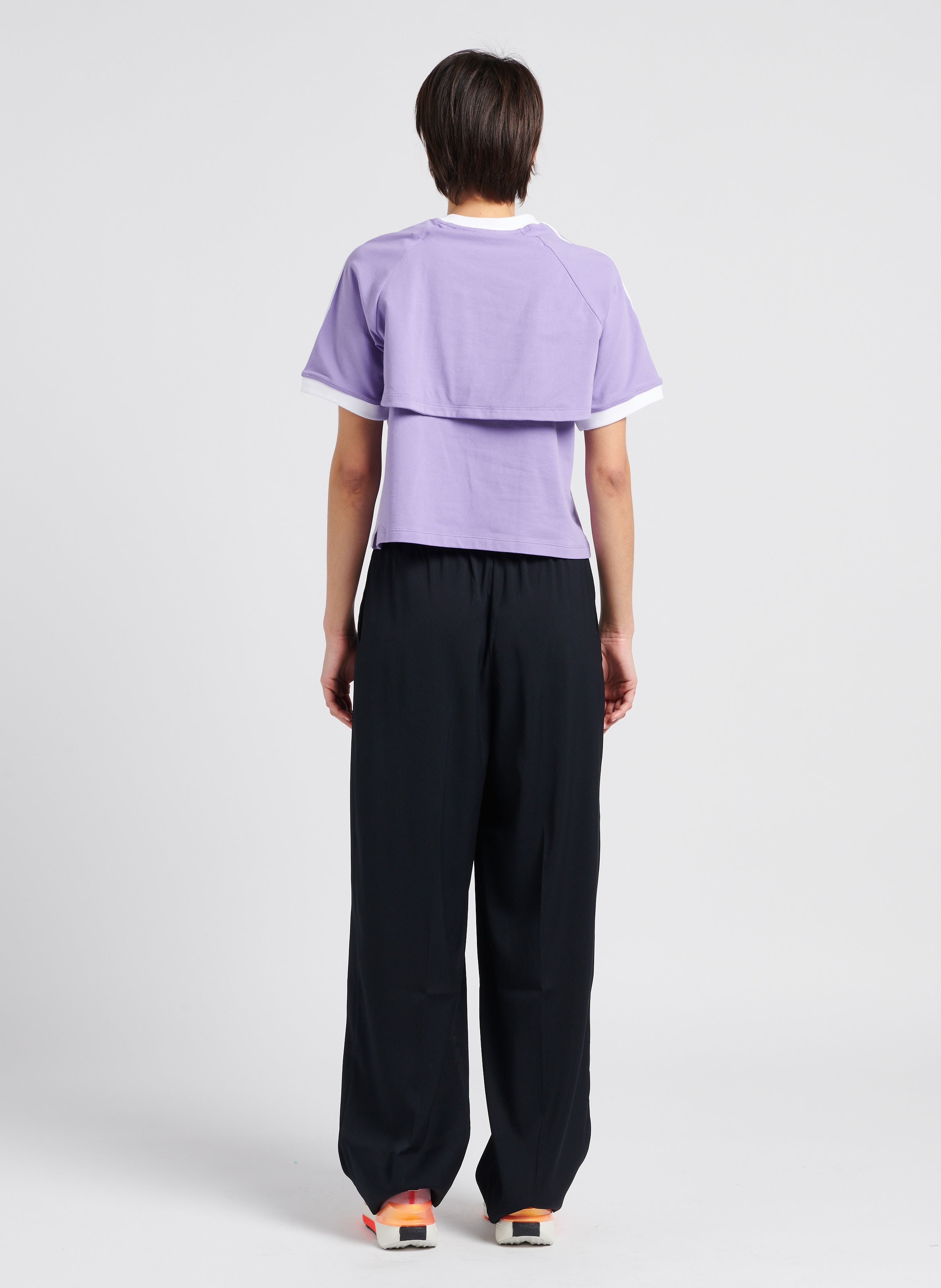 Tee shirt 2 en 1 en coton  ADIDAS Violet