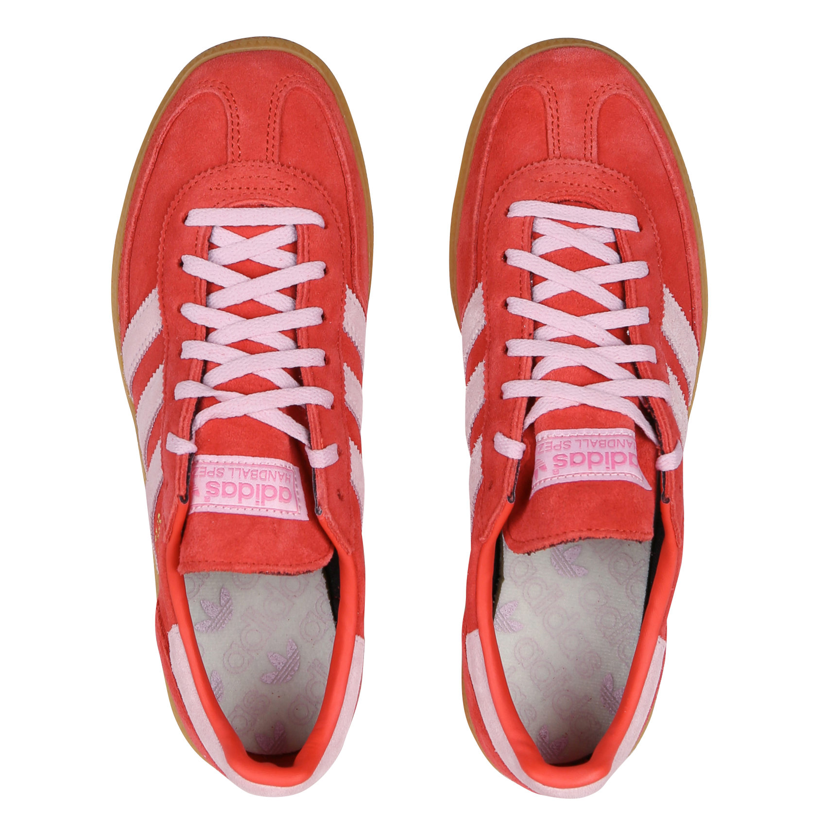 Baskets basses en cuir velours ADIDAS Rouge
