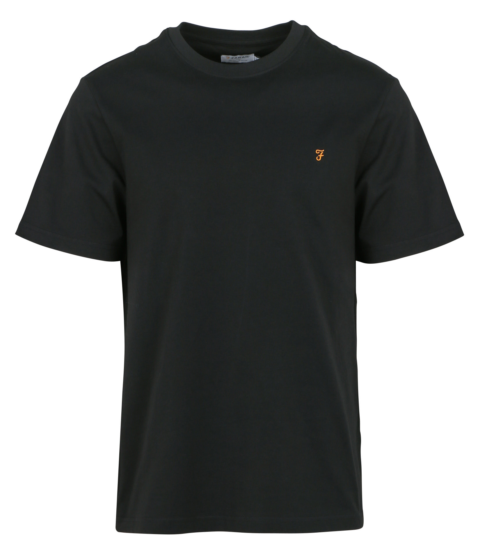 Tee-shirt col rond en coton bio FARAH Noir