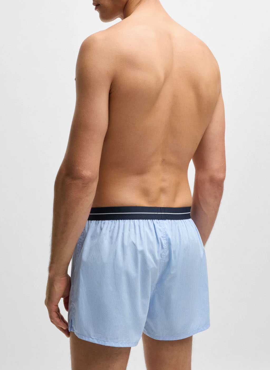 Pack of two pairs of cotton boxer shorts BOSS Blue