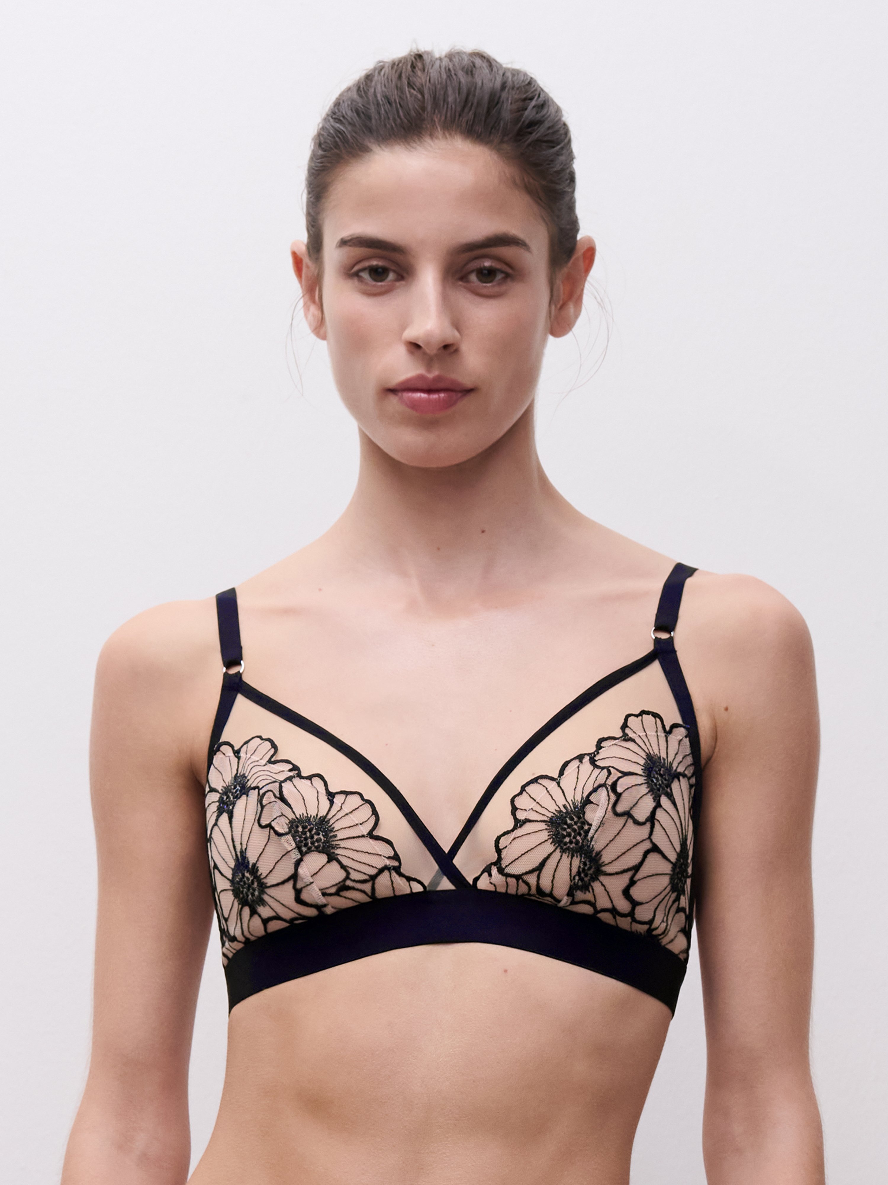 Triangle embroidery wireless bra CHANTELLE PULP Multicolored