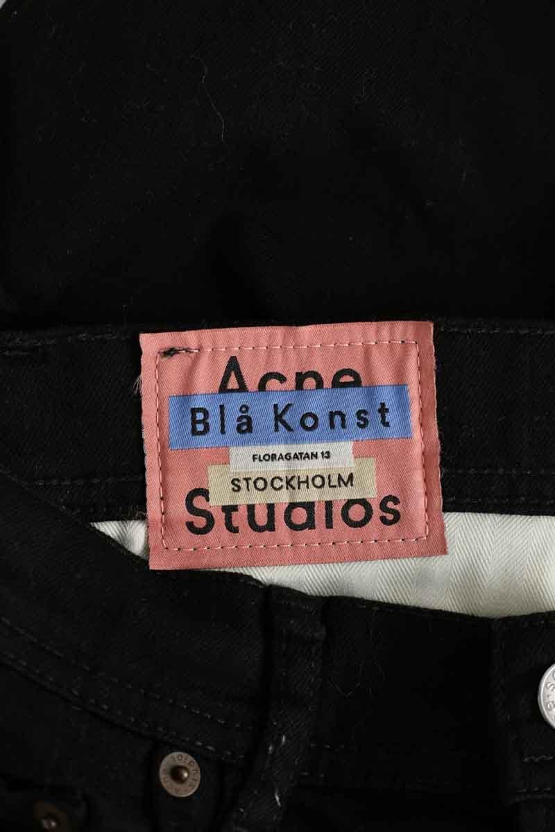 Cotton skinny jeans ACNE STUDIOS - Seconde Main Black