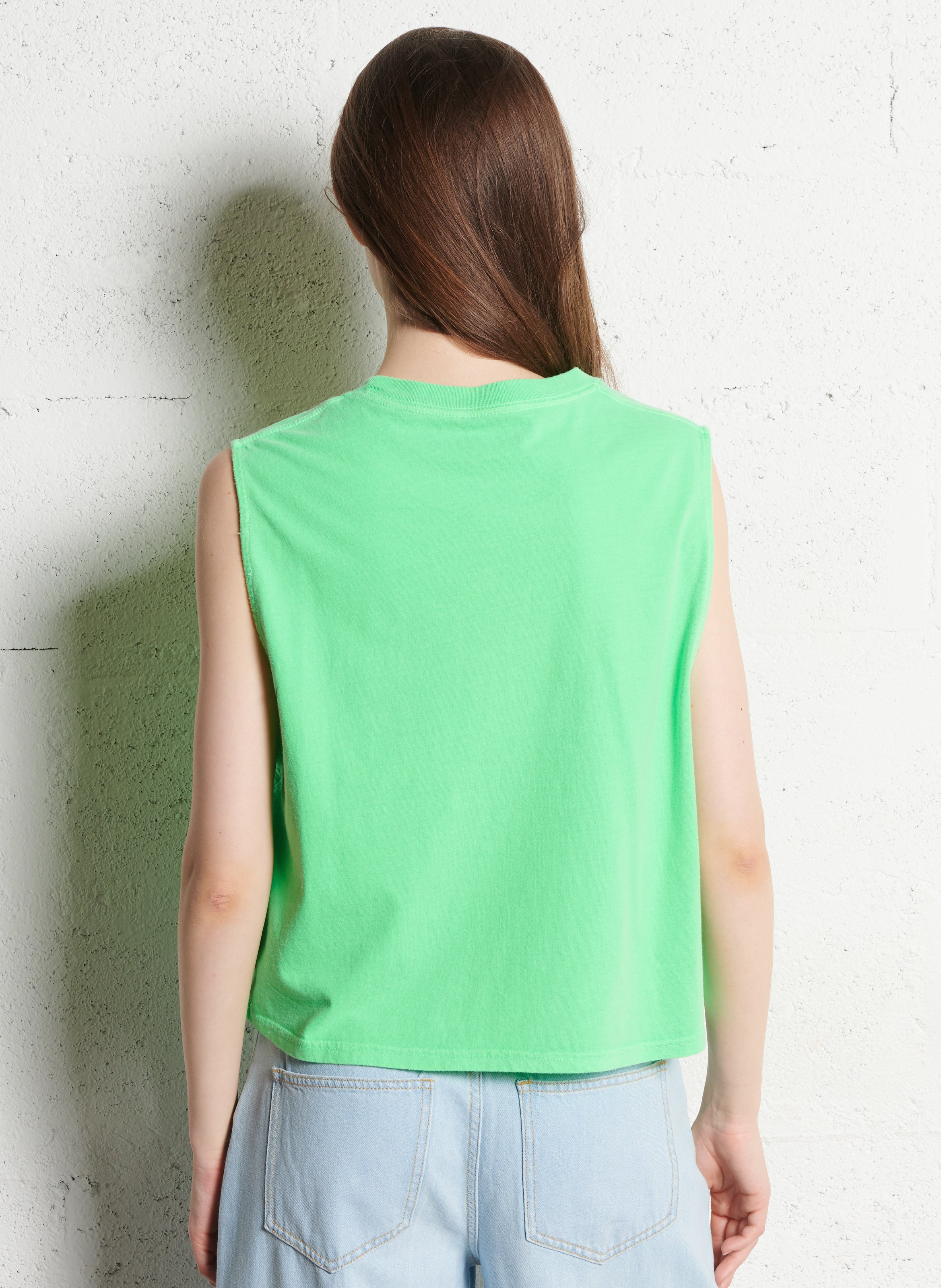 Round-neck cotton T-shirt NEWTONE Green