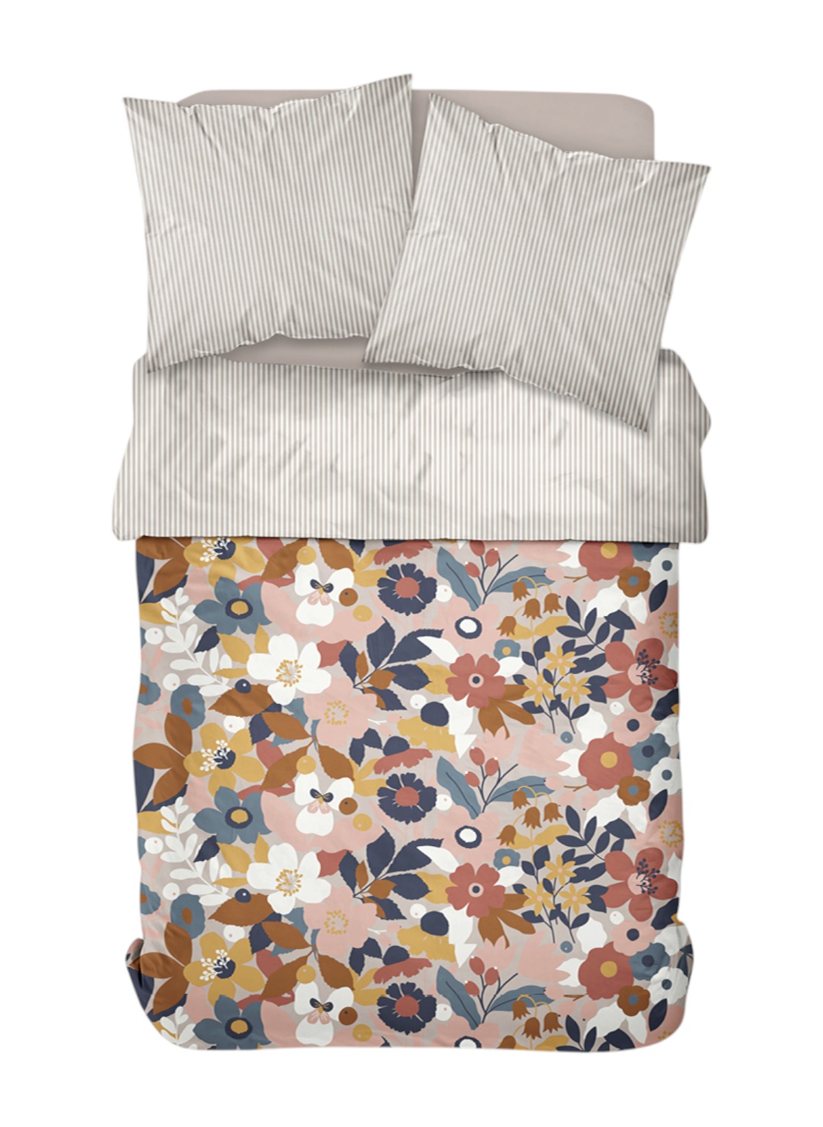 Printed cotton bed set TODAY LINGE DE MAISON Beige