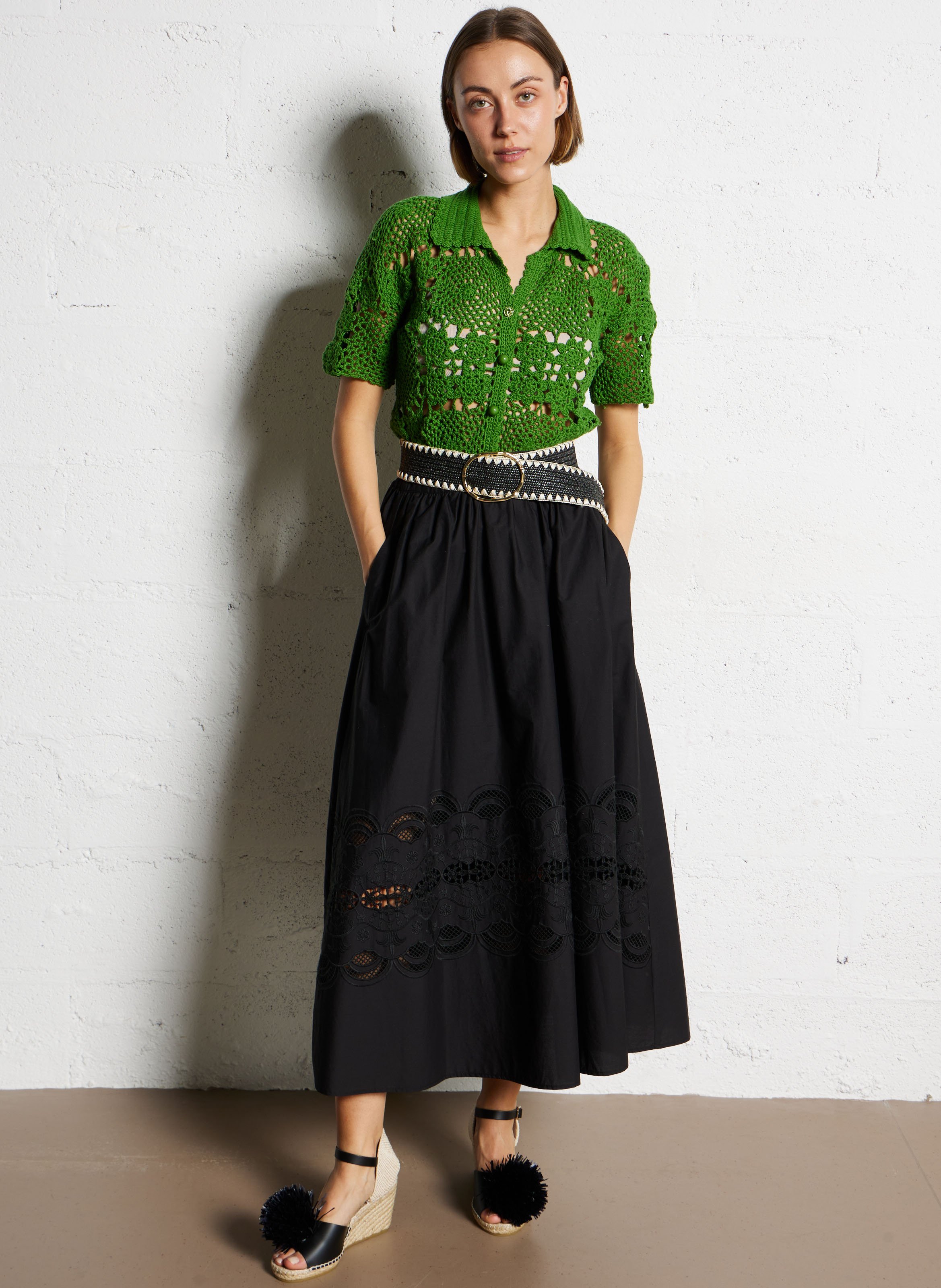 Hoge, glanzende, leren sandalen PALOMITAS BY PALOMA BARCELO Zwart