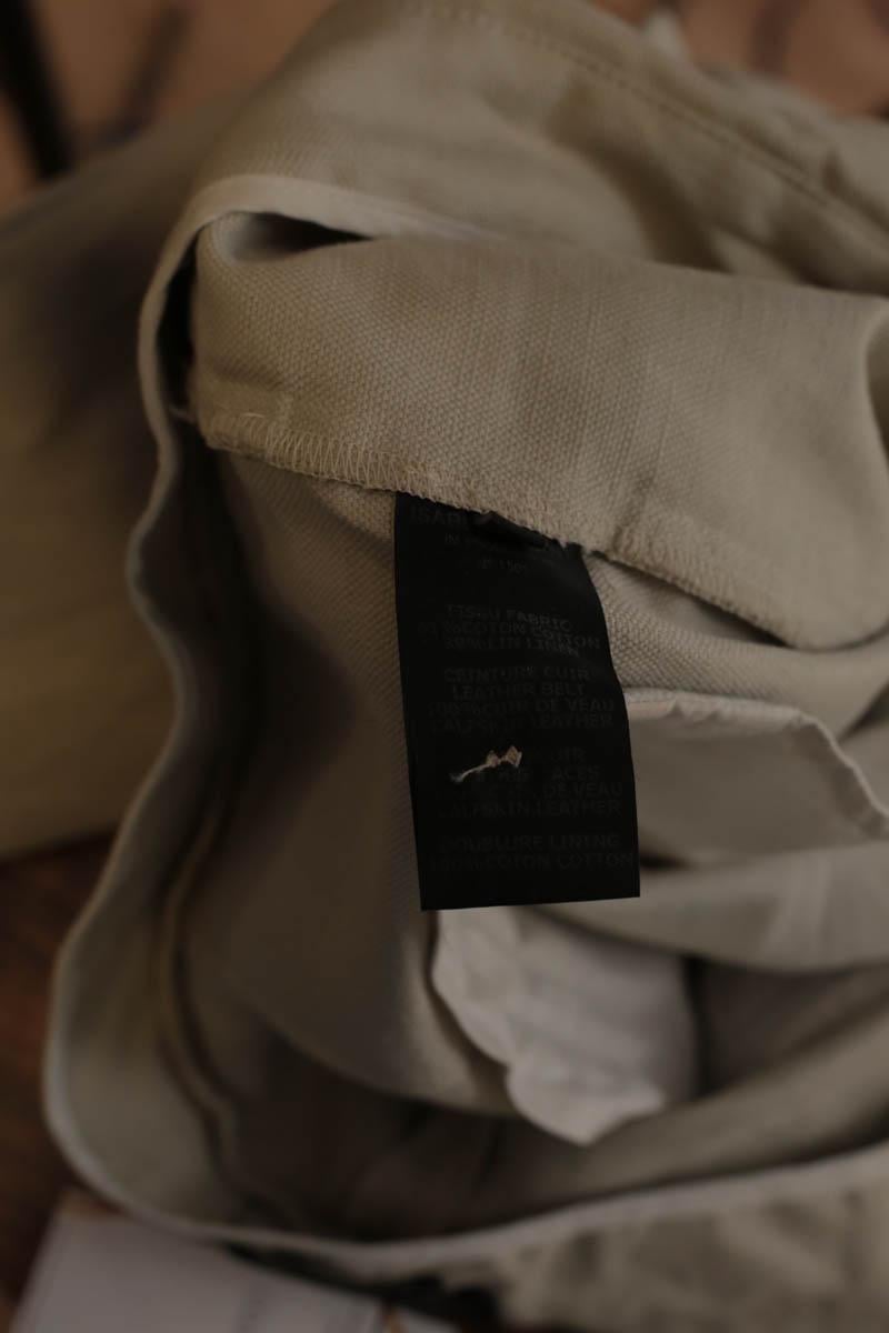 Slim cotton trousers ISABEL MARANT - Seconde Main Beige