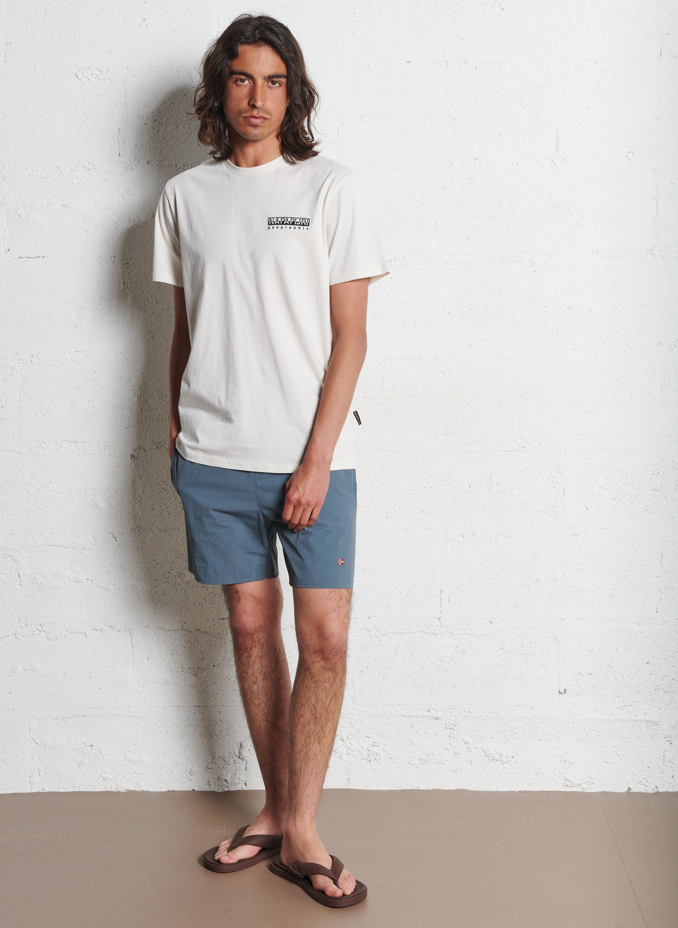 Gerade geschnittenes T-Shirt aus Baumwolle NAPAPIJRI Weiss