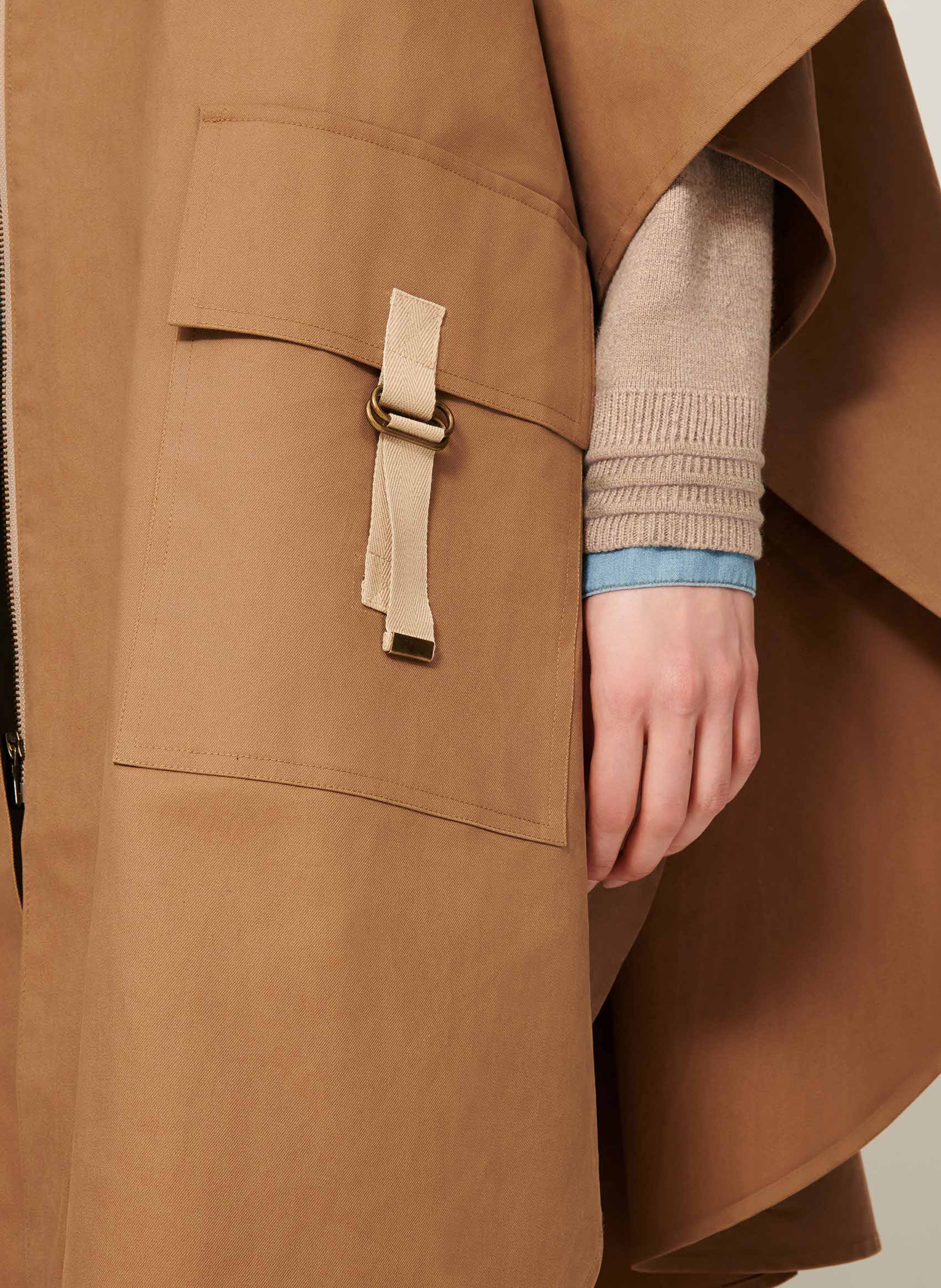 Oversize Baumwollcape SESSUN Beige