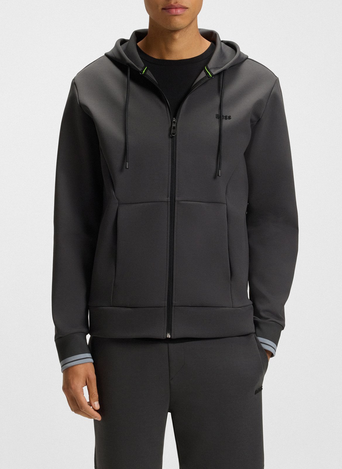 Hooded cardigan  BOSS Silver