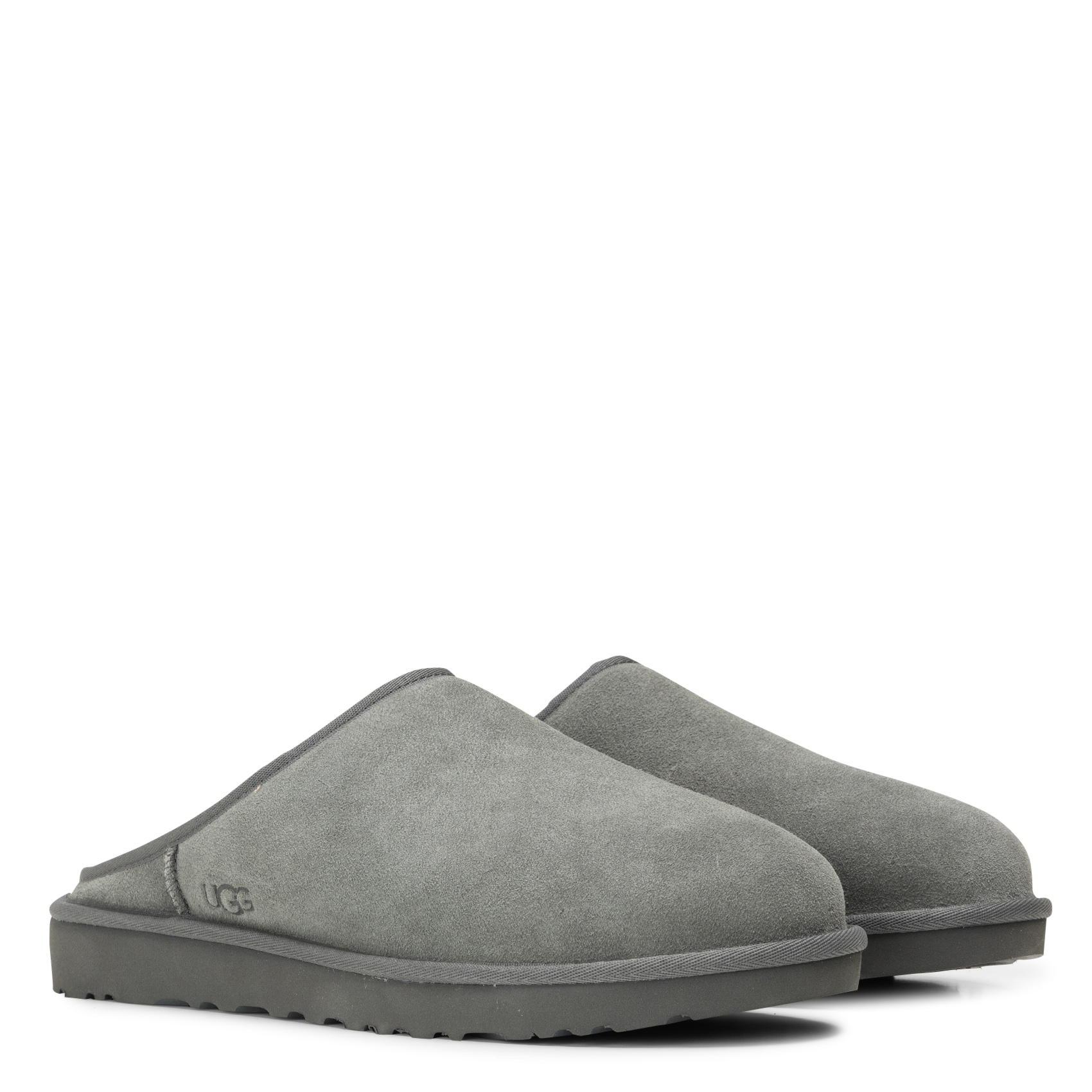 Faux fur-lined suede slippers UGG Green