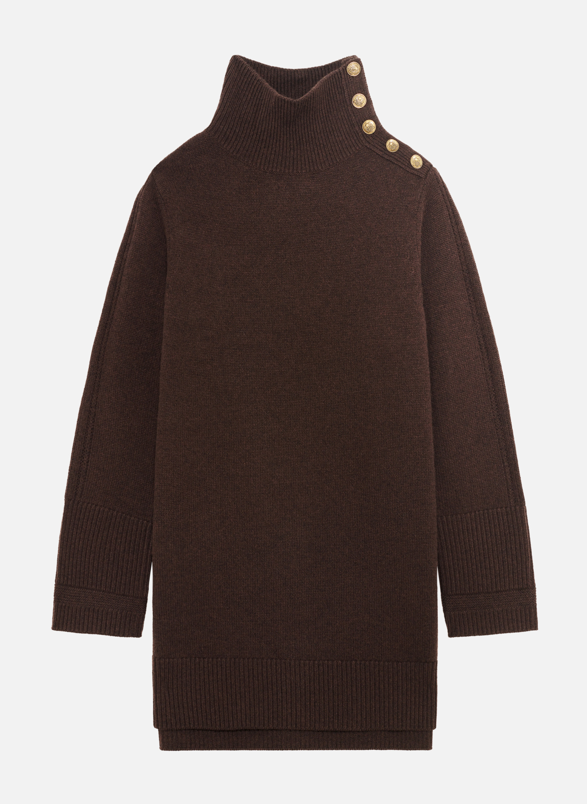 Robe courte en laine THE KOOPLES Marron