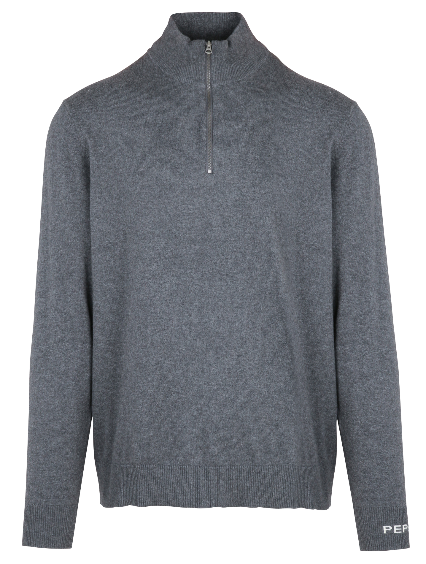 Gerader Pullover mit Stehkragen aus Baumwolle und Kaschmir PEPE JEANS Grau