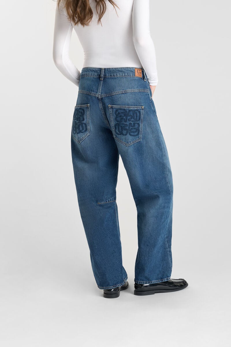 Loose jeans, wide leg, length 34 LE TEMPS DES CERISES Blue