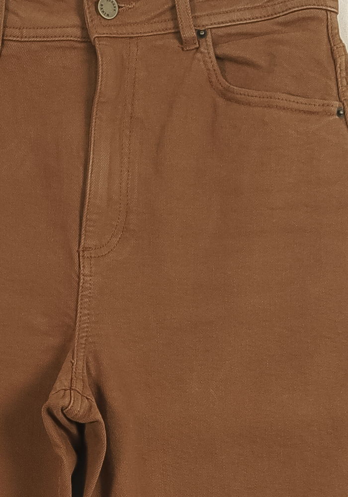 Cropped slim jeans with studs SEZANE - Seconde main Brown