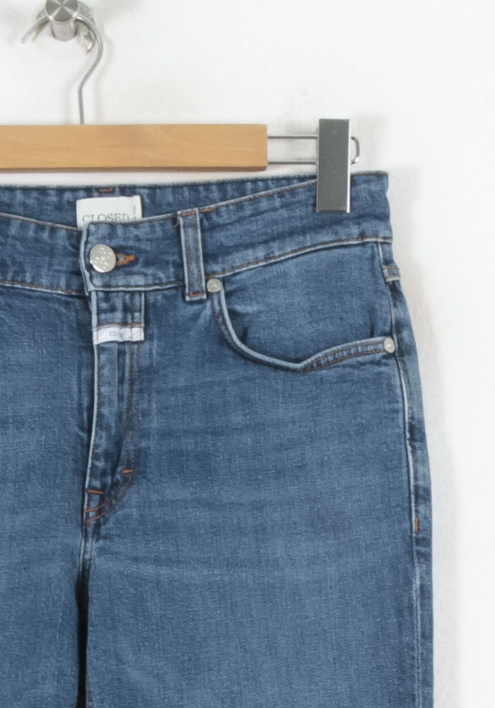 Cropped slim jeans with studs CLOSED - Seconde Main Blue