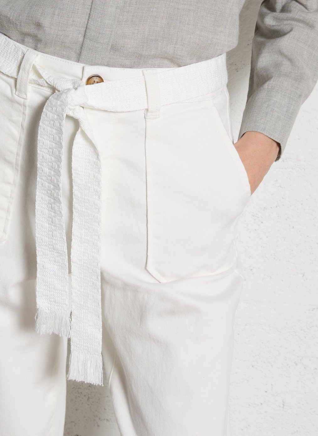 Jean droit en coton  LA PETITE ETOILE Blanc