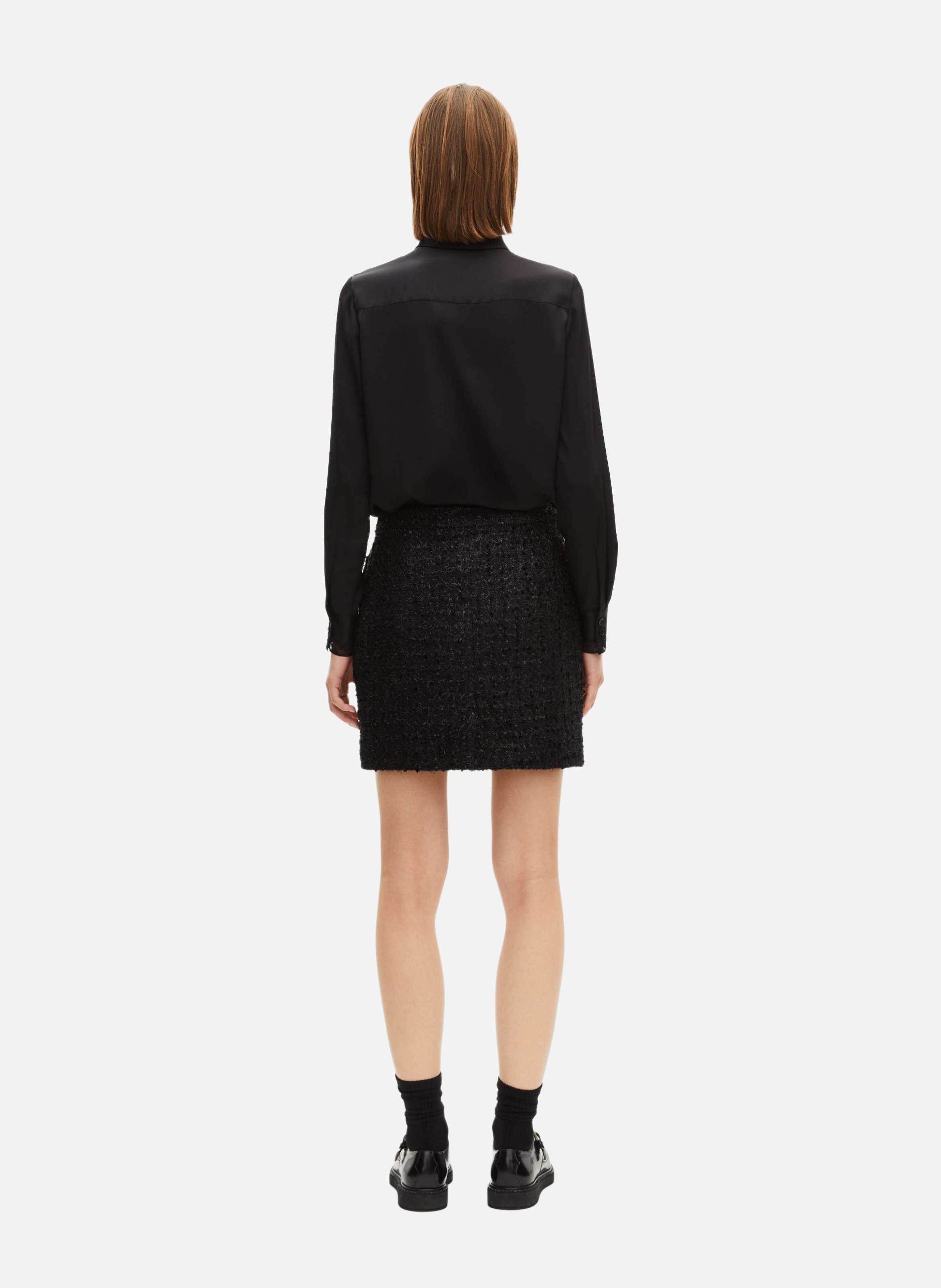 Short skirt in shiny tweed THE KOOPLES Black