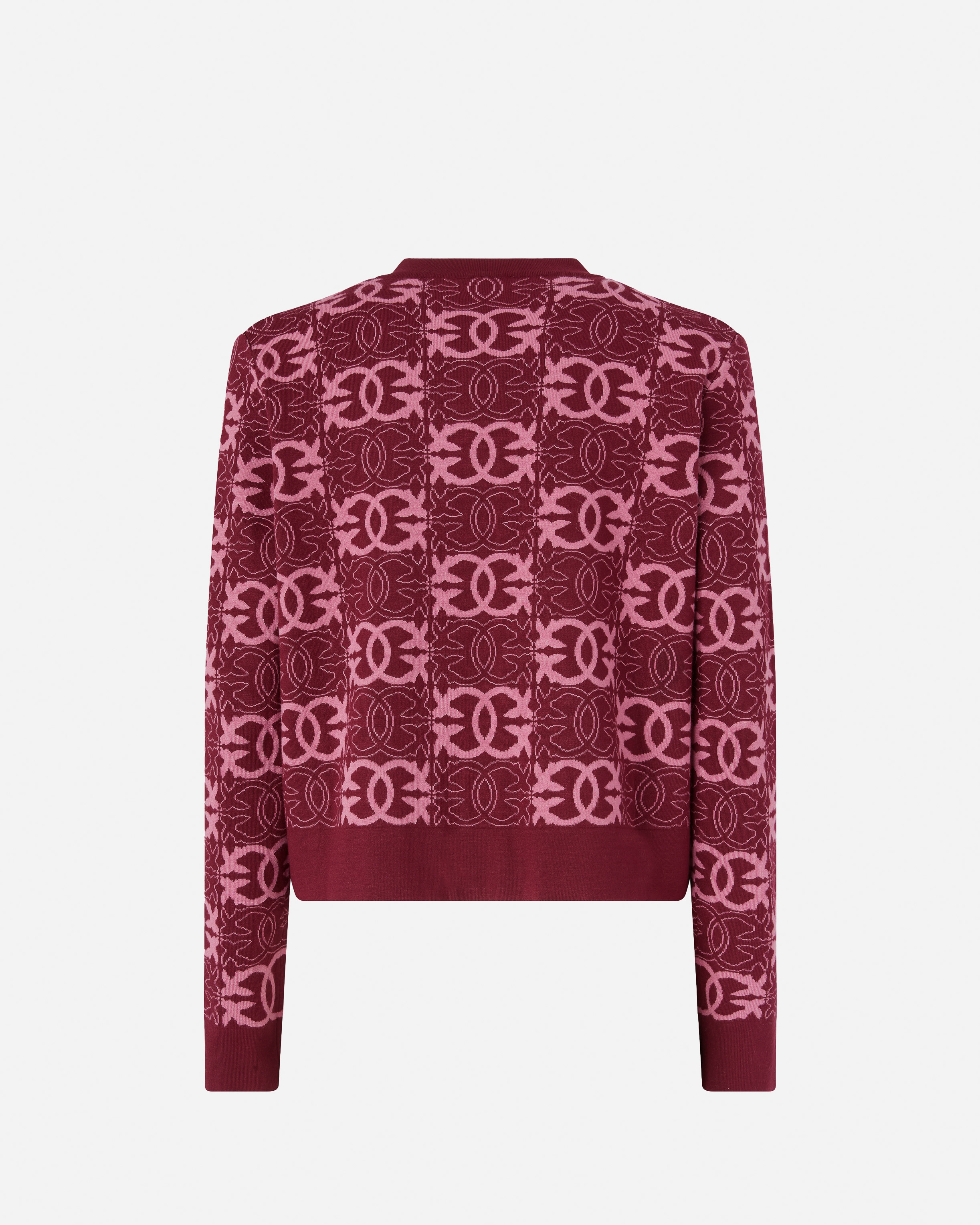 Cardigan with love birds logo PINKO Purple