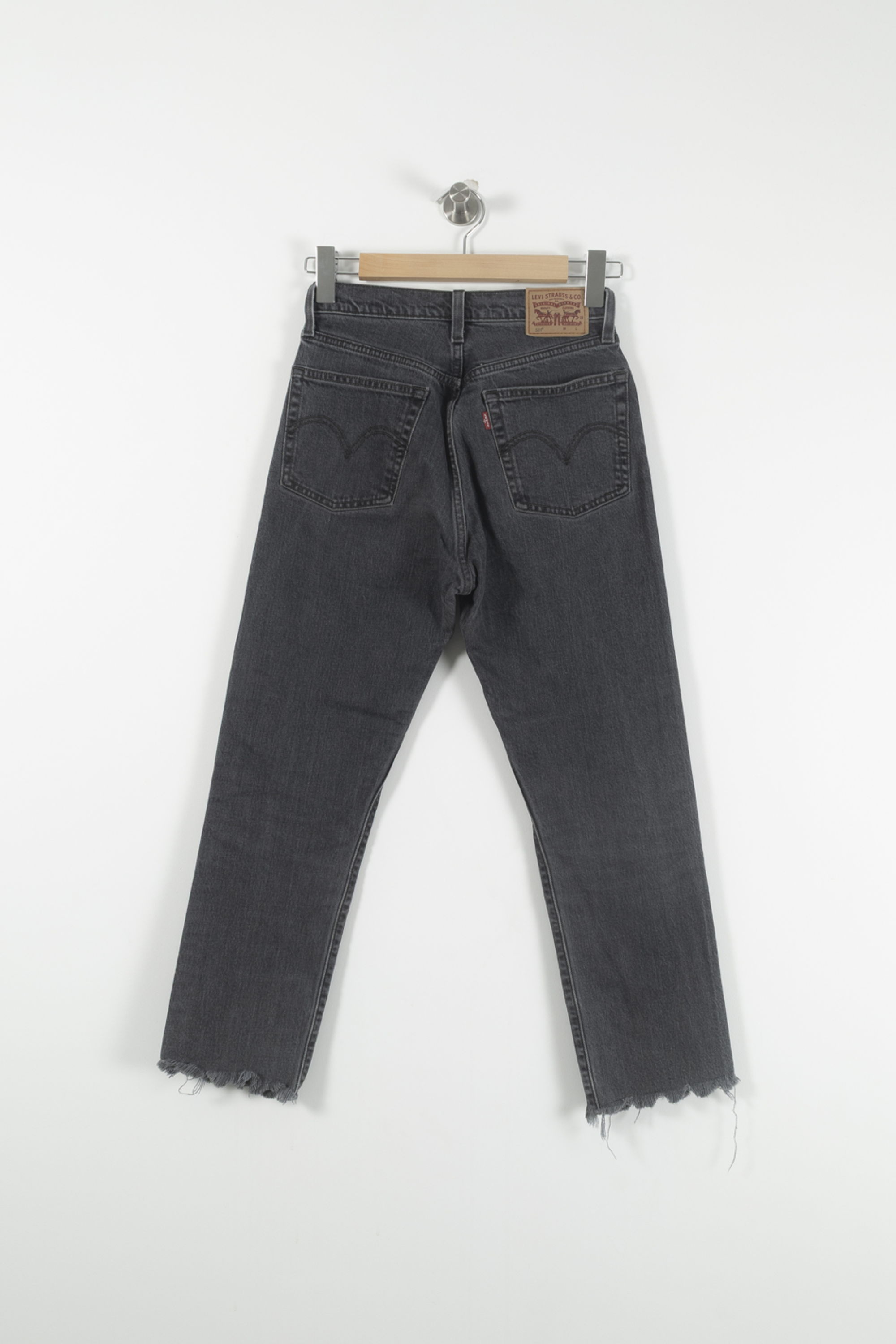 Cropped slim jeans with studs LEVI'S - Seconde main Grey