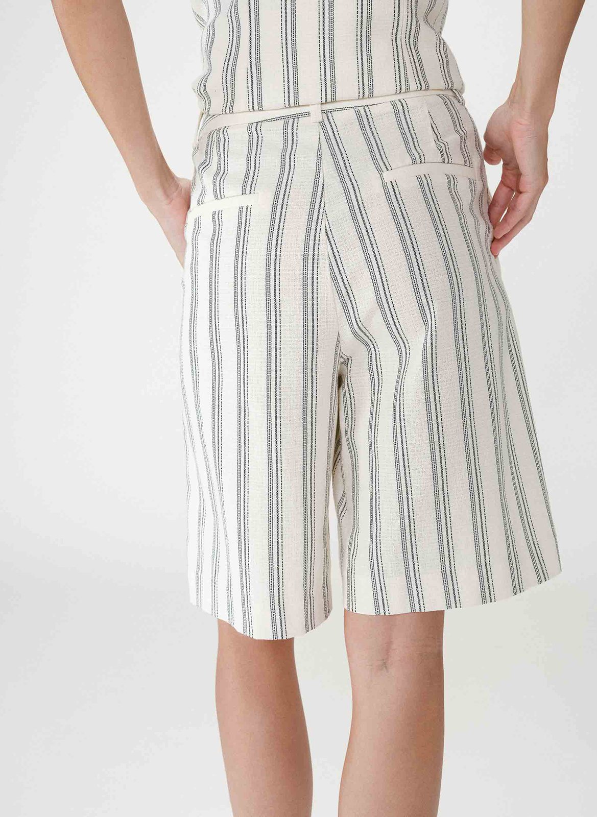 Bermuda à rayures GRACE ET MILA Blanc