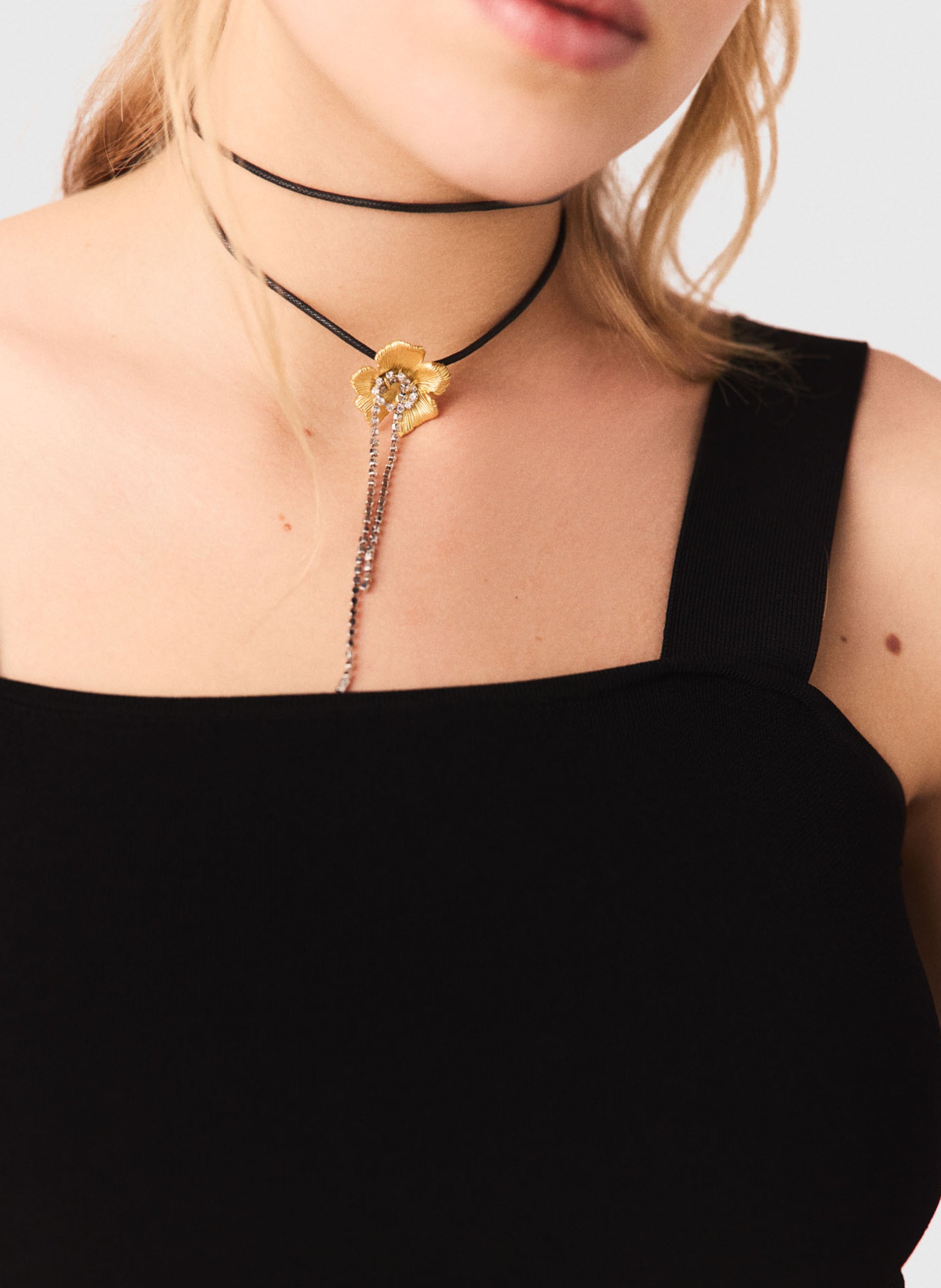 Ras de cou à fleur MAJE Doré
