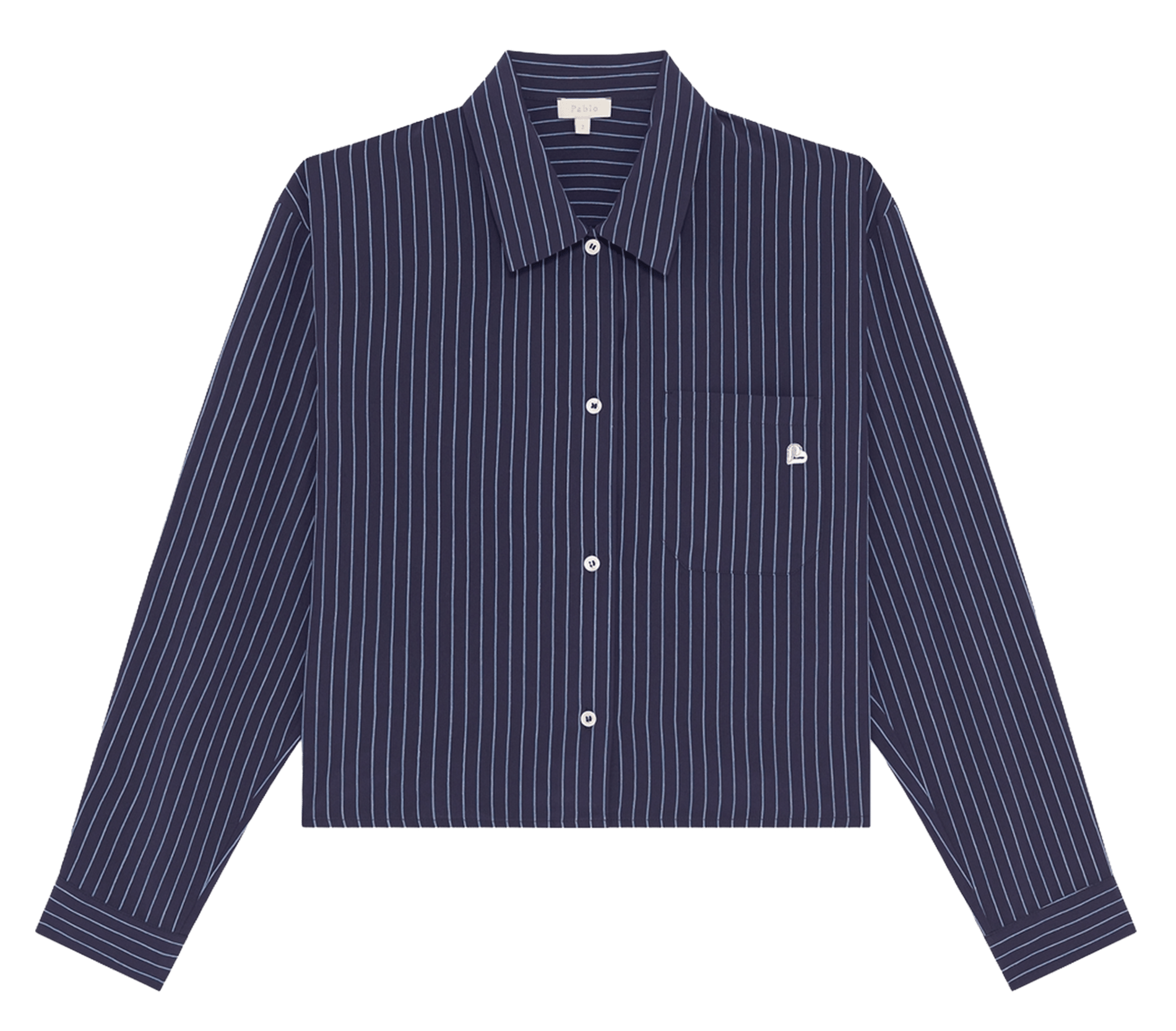 Straight striped shirt with classic collar PABLO