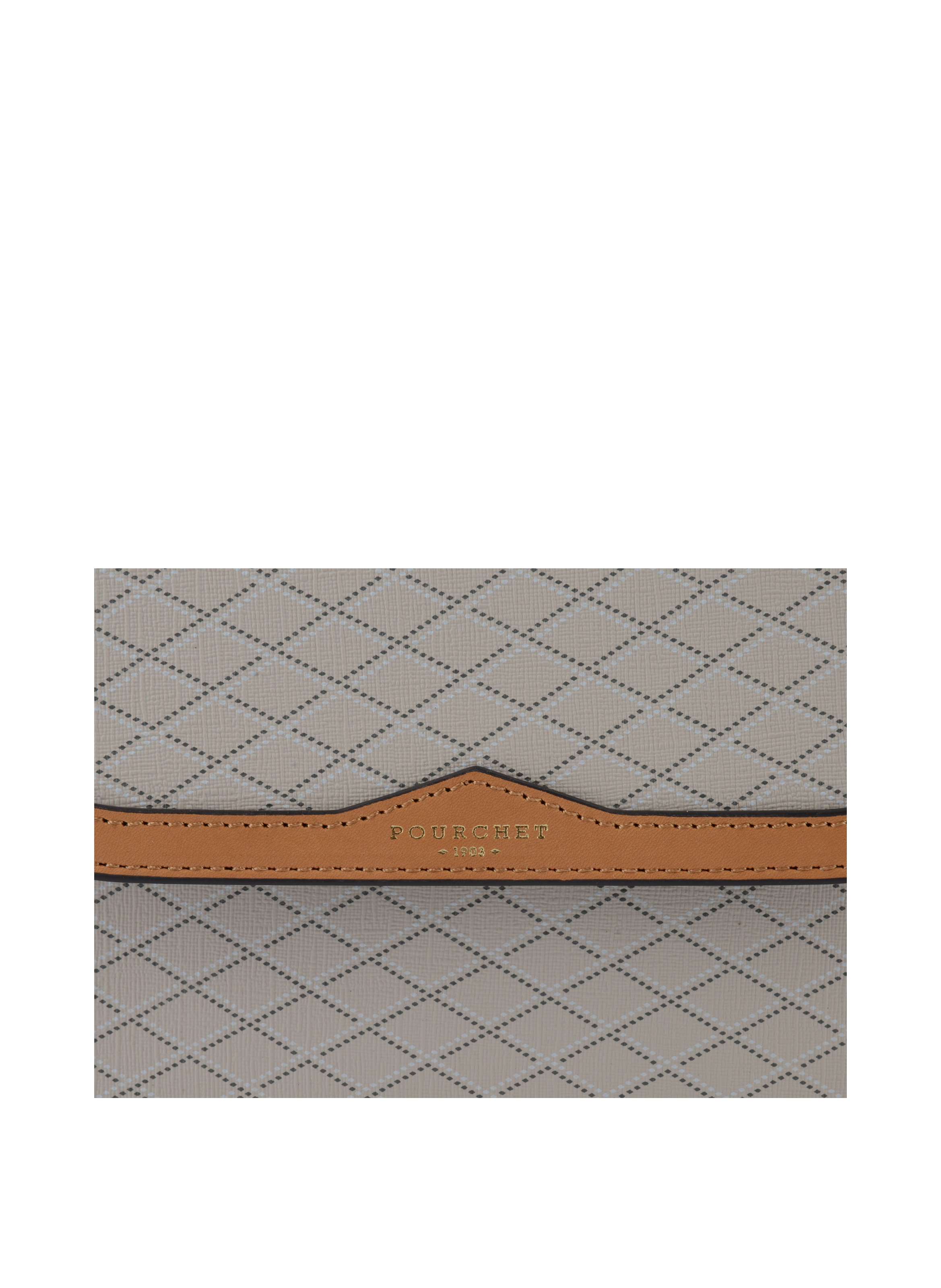 Coated canvas shoulder bag POURCHET Beige