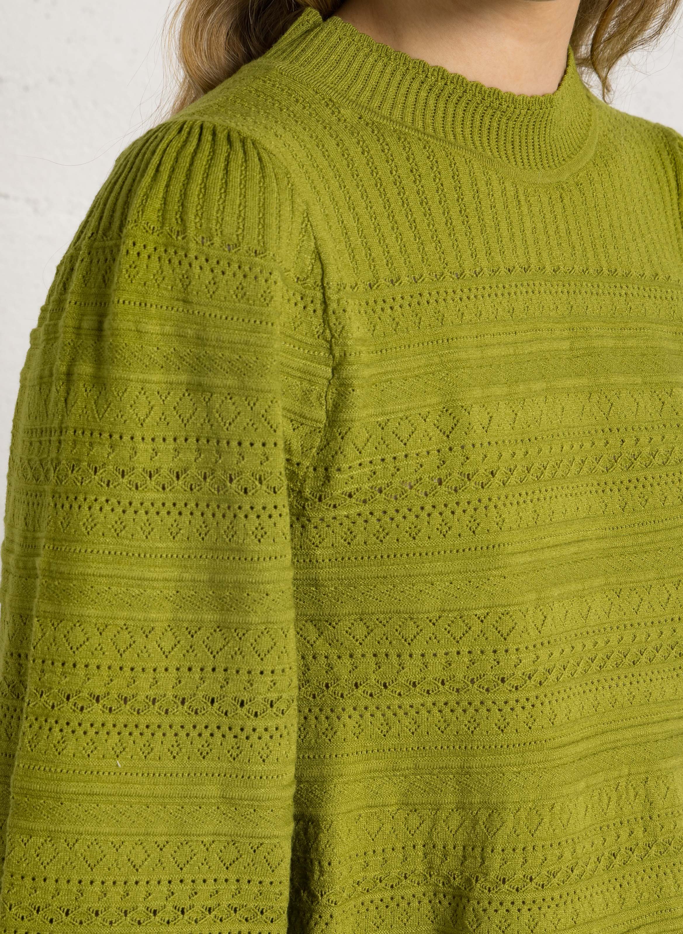 Pull oversize col montant PETITE MENDIGOTE Vert