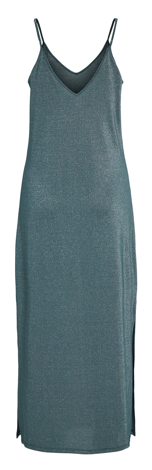 Langes glitzerndes Maxikleid mit Trägern VILA Blau