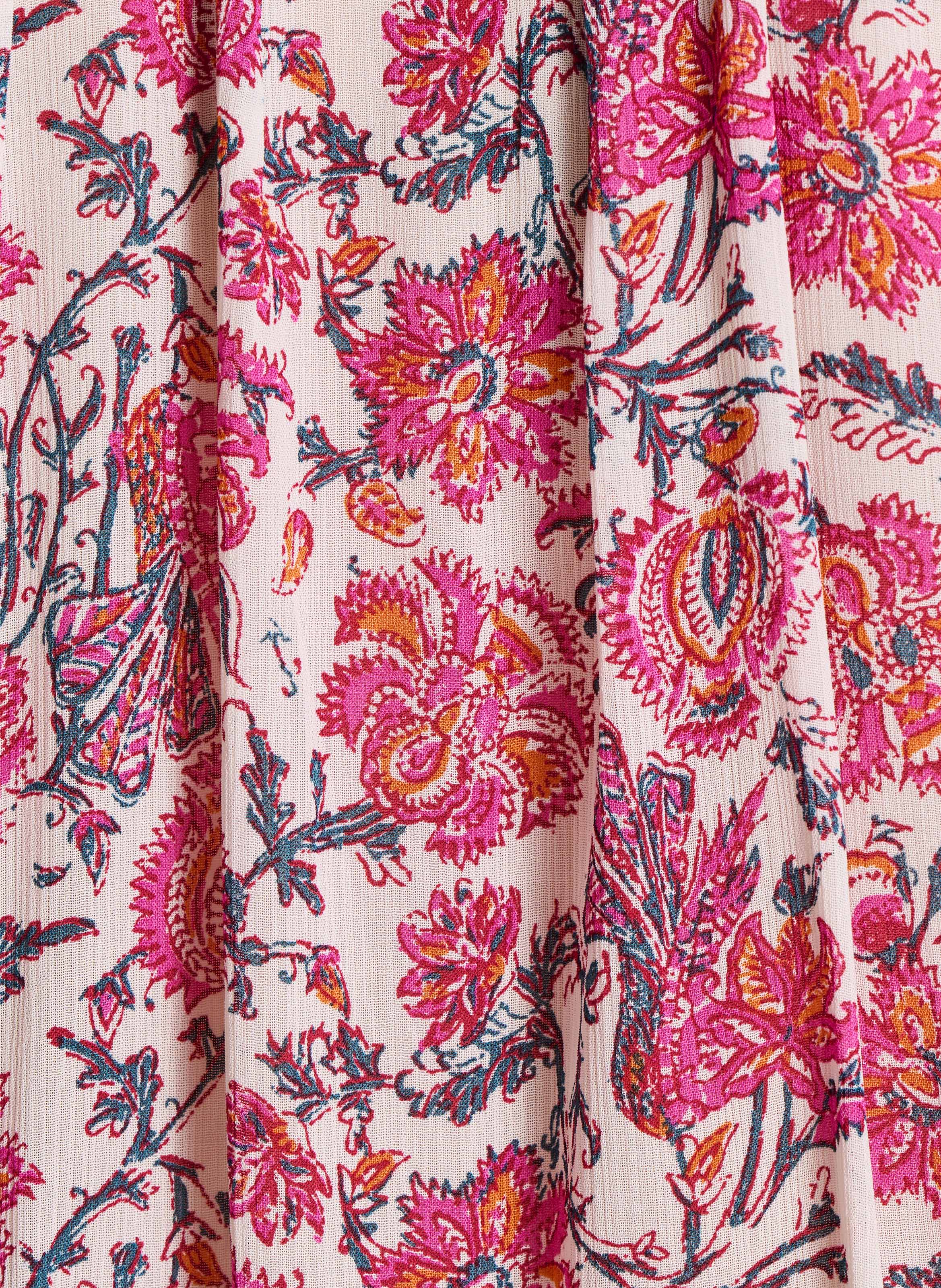 Henley-Bluse mit Blumenprint LA FEE MARABOUTEE Rosa