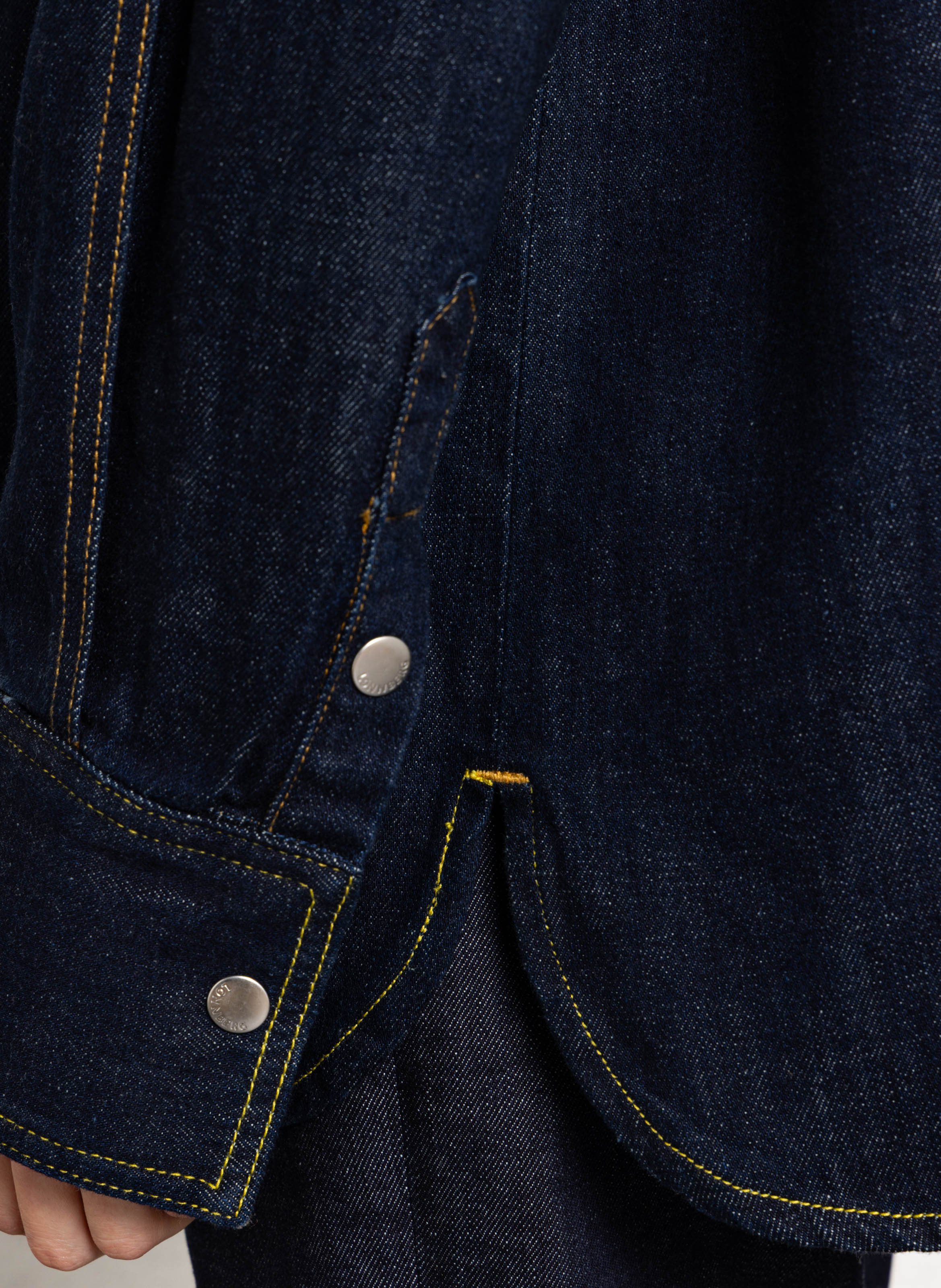 Veste en jean oversize en coton MARGAUX LONNBERG Bleu