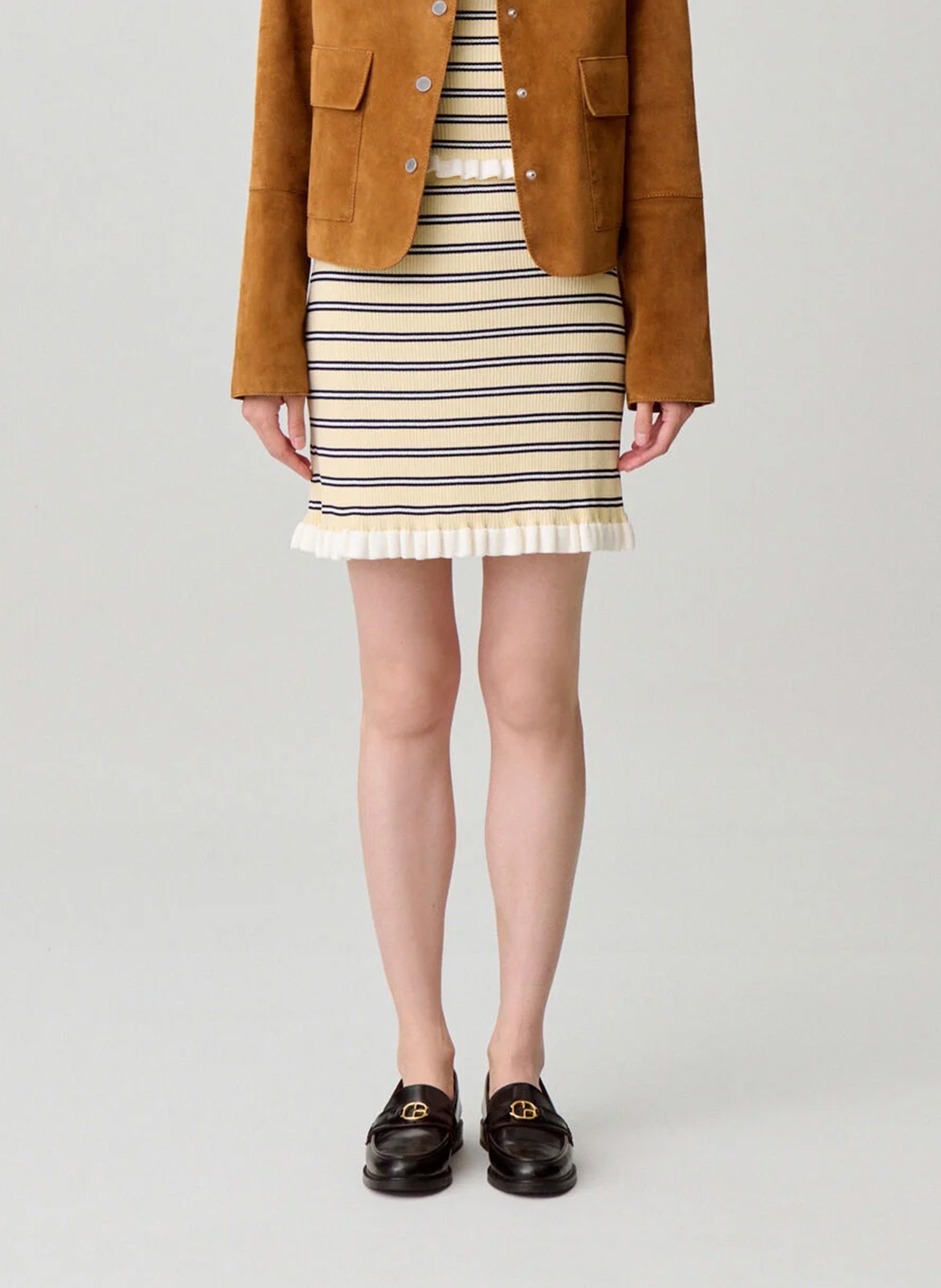 Jupe courte rayée CLAUDIE PIERLOT Multicolore