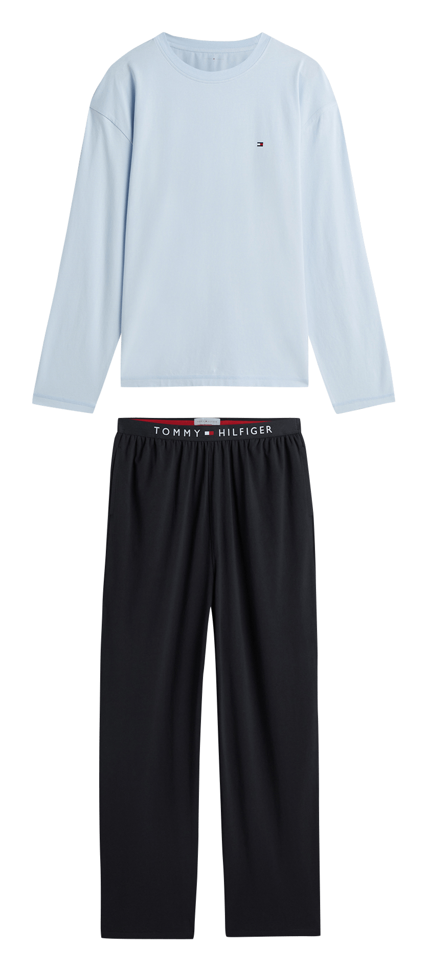 Langes Baumwoll-Pyjama-Set TOMMY HILFIGER Violett