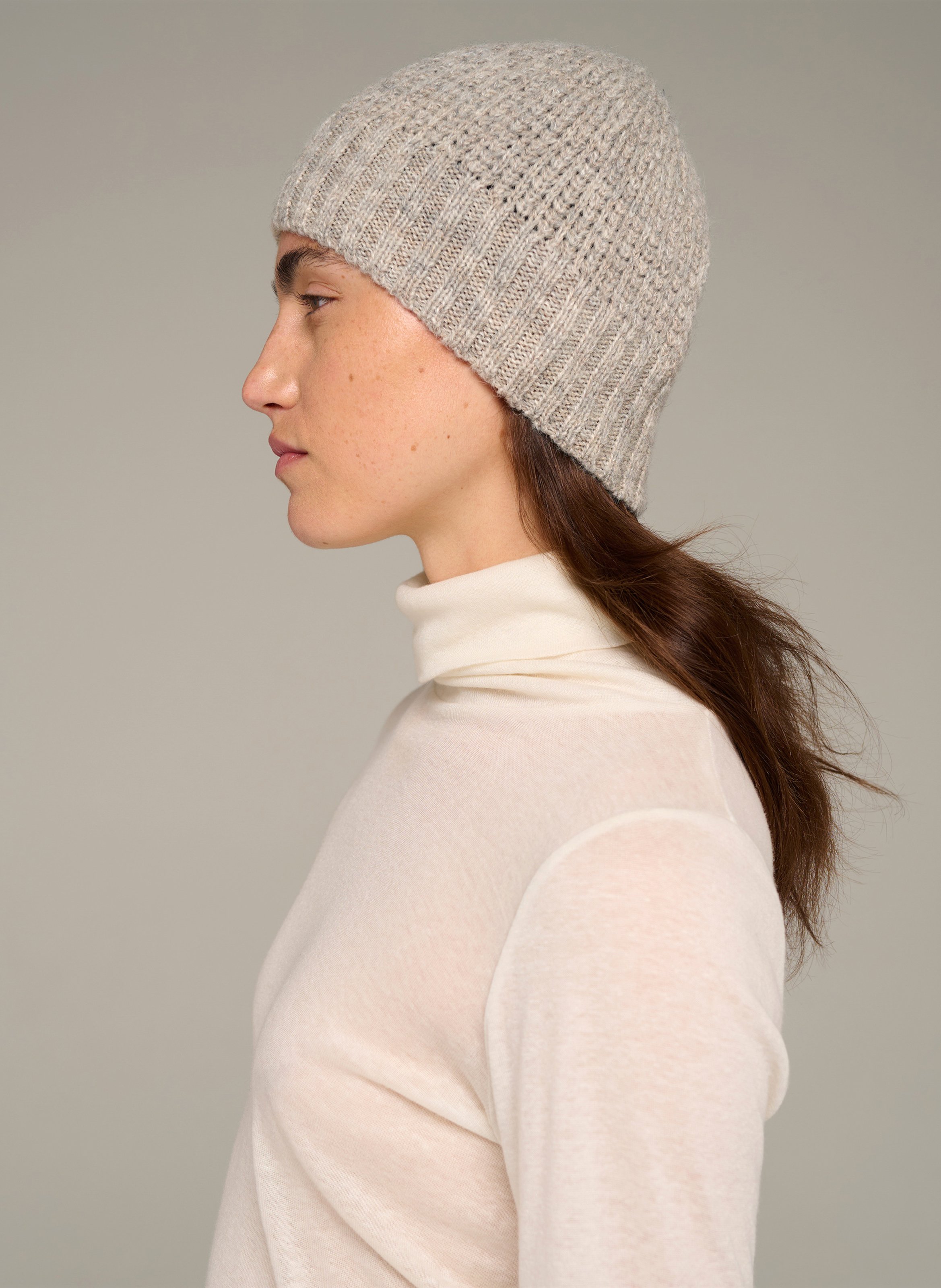 Wool-blend beanie COTELAC Grey