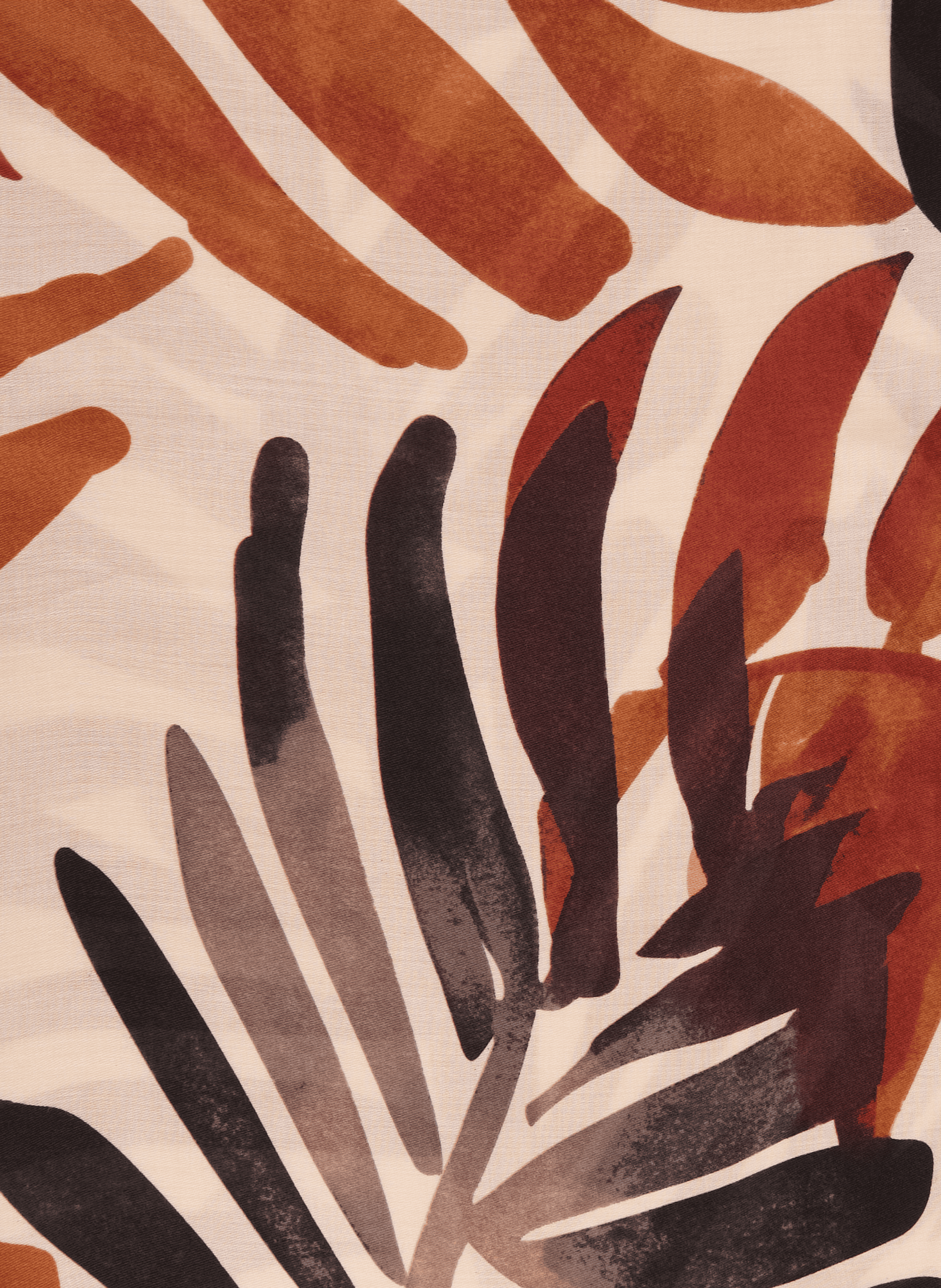 Floral pattern scarf with fringes AU PRINTEMPS PARIS Orange