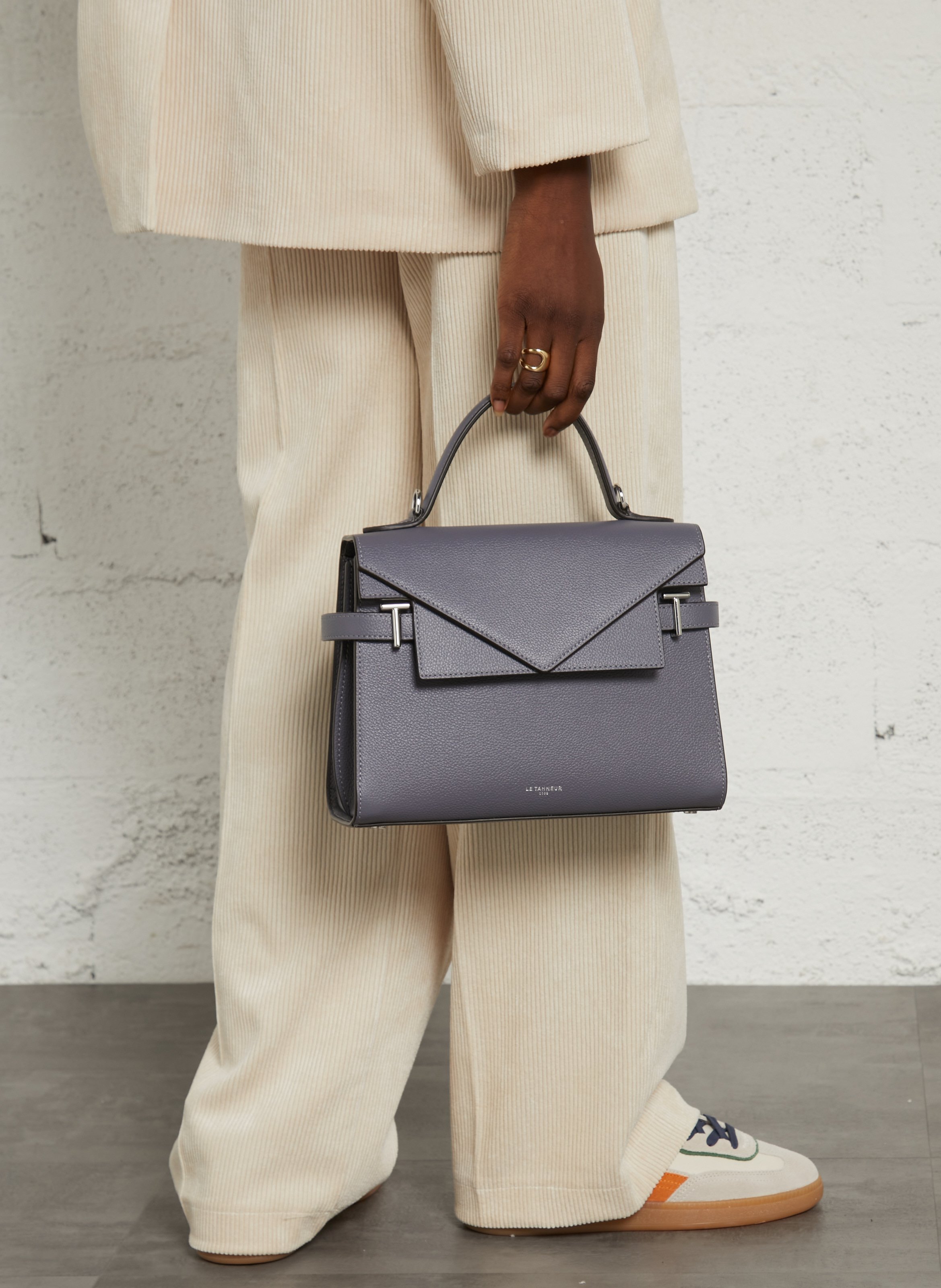 Sac à main en cuir | Bleu LE TANNEUR Femme