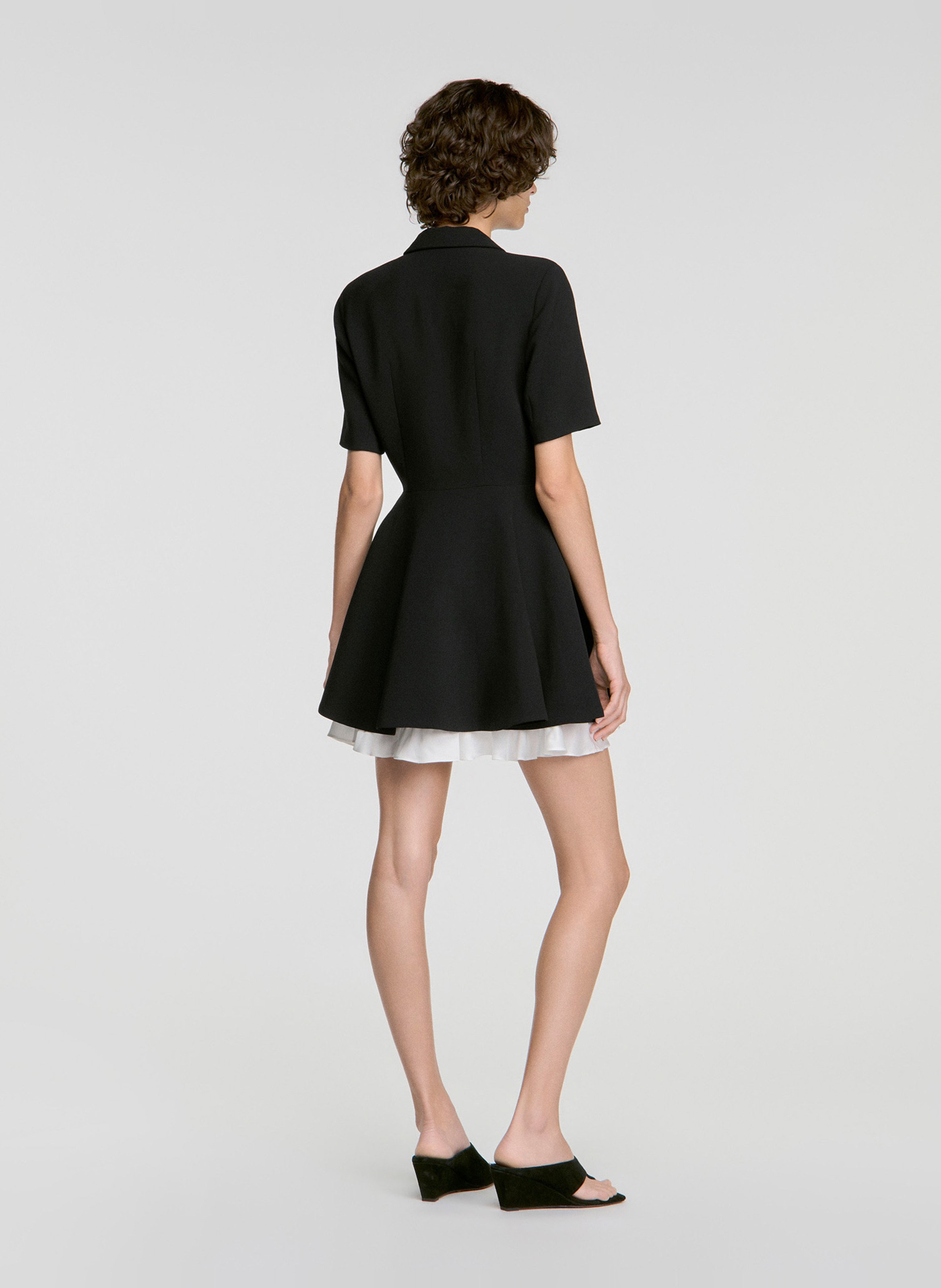Robe col classique cintrée SANDRO Noir