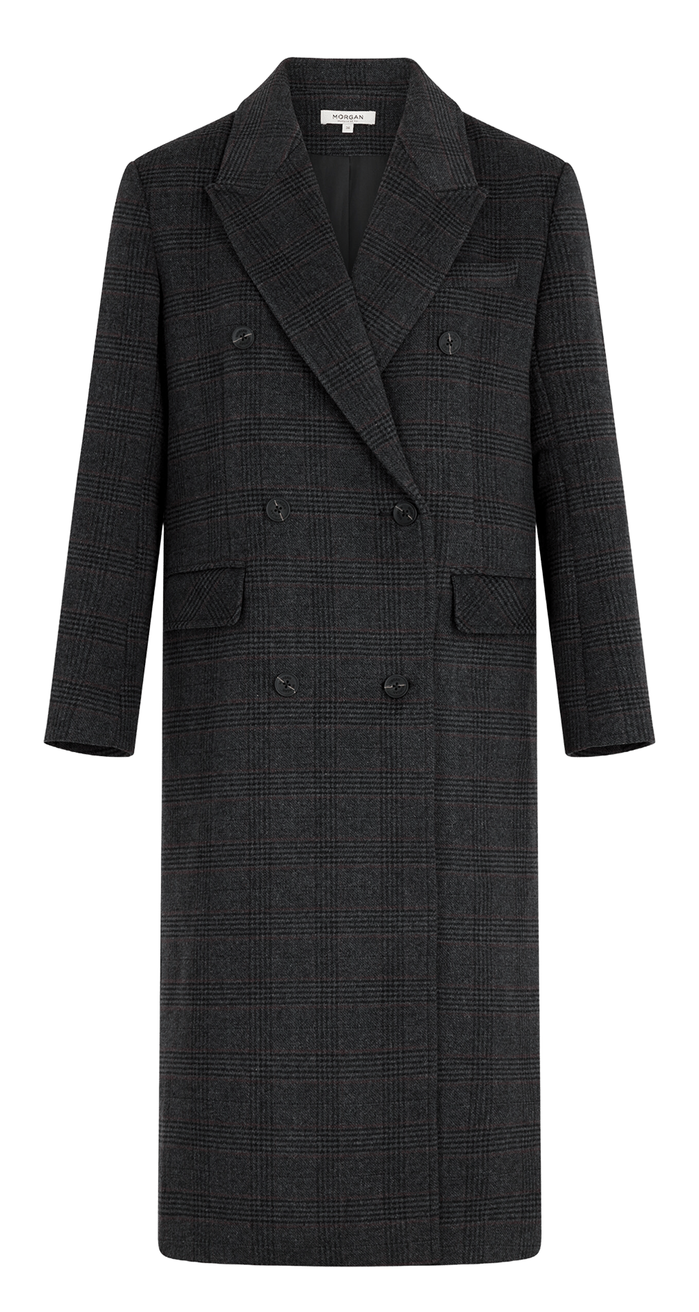 Long buttoned coat with patterns MORGAN Multicolored
