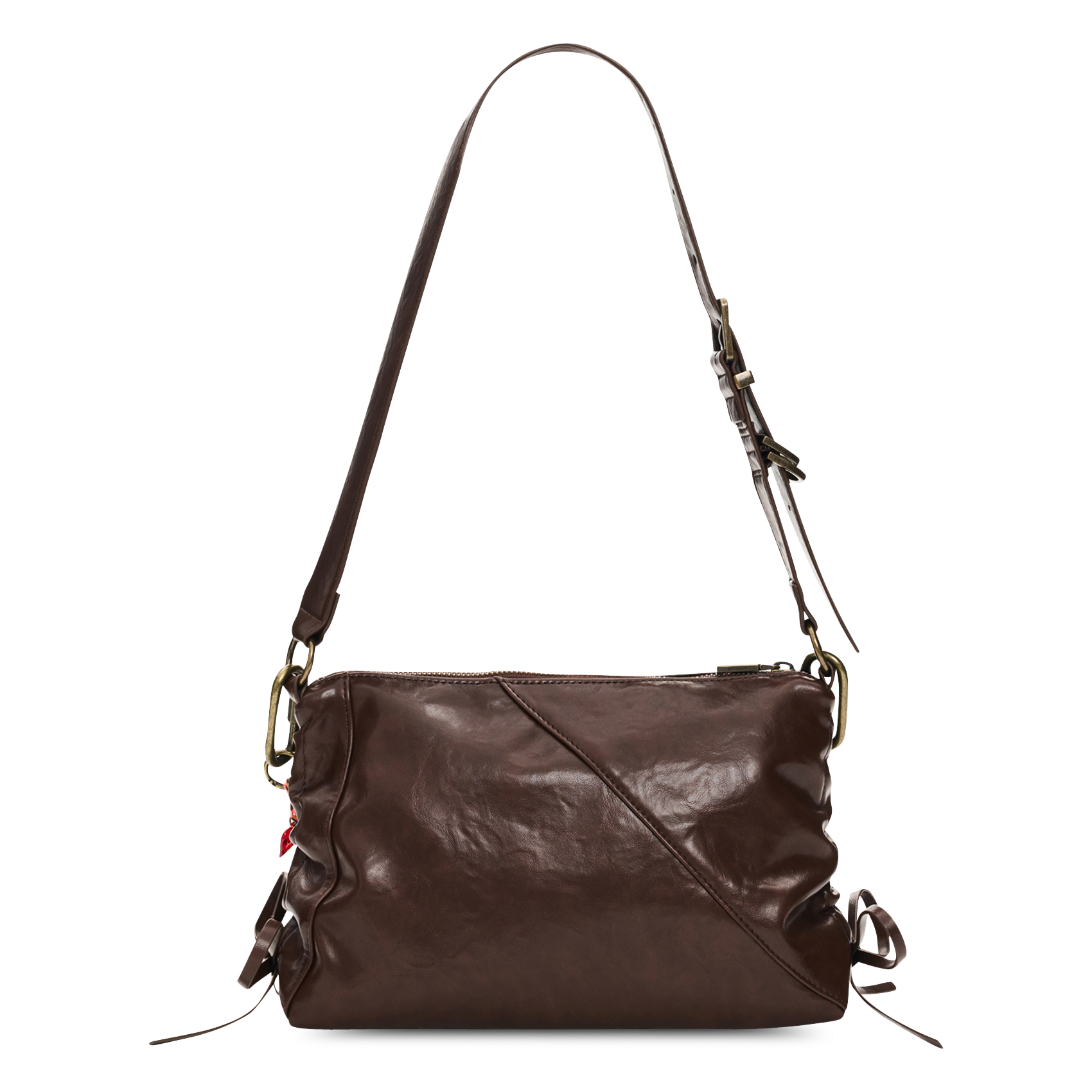 Leather-look shoulder bag DESIGUAL Brown