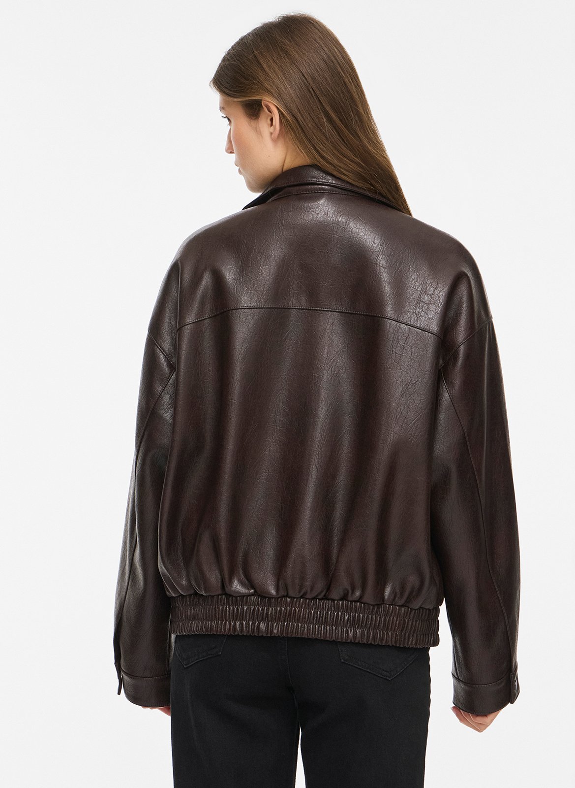 Jacke mit Stehkragen uni VILA Braun