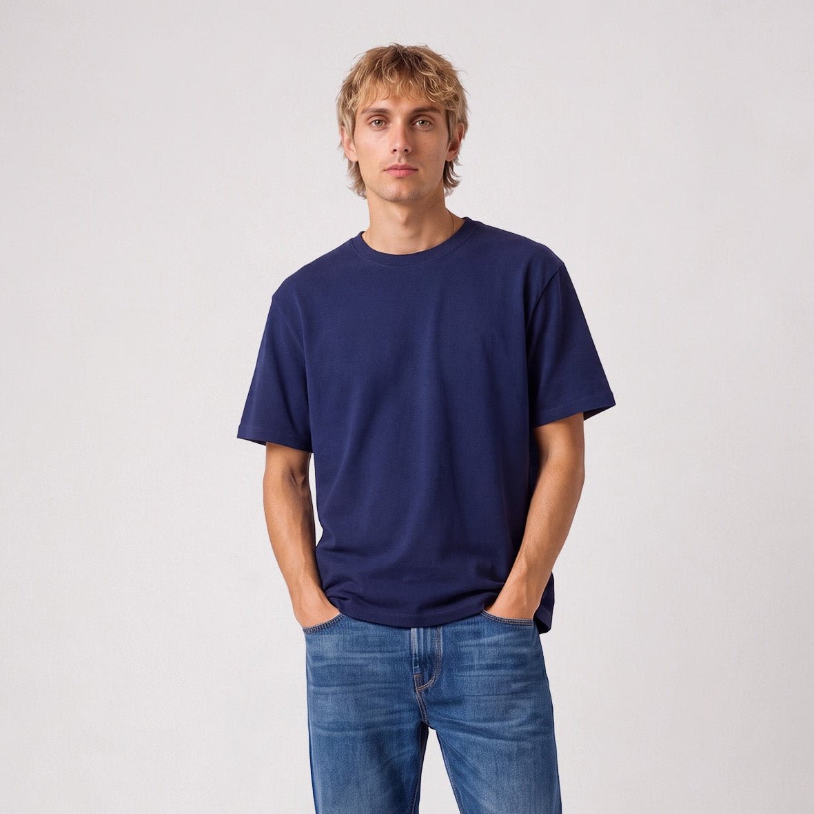 Oversized short-sleeved T-shirt SERGE BLANCO Blue