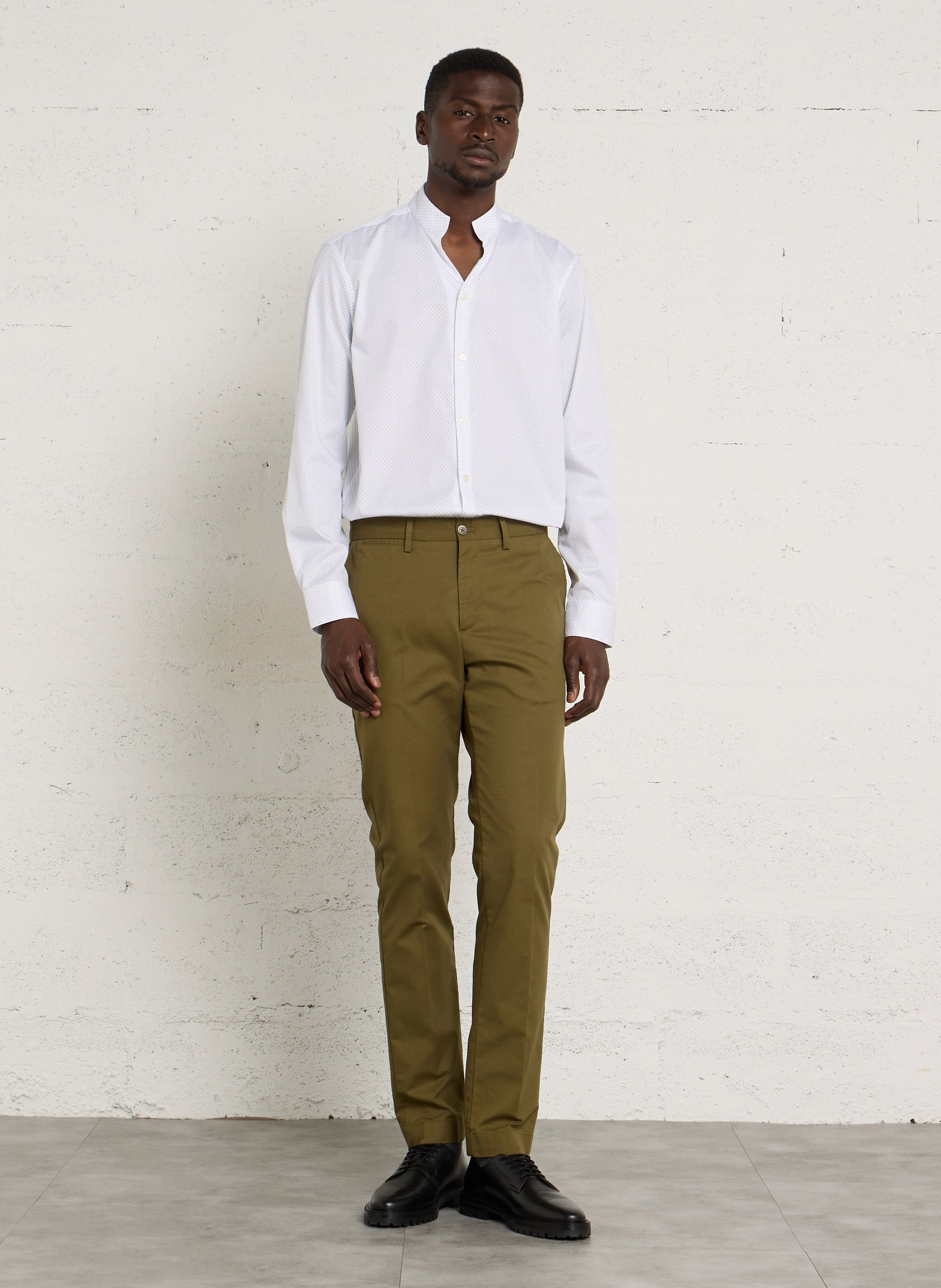 Straight-fit broek van katoenmix HACKETT Groen