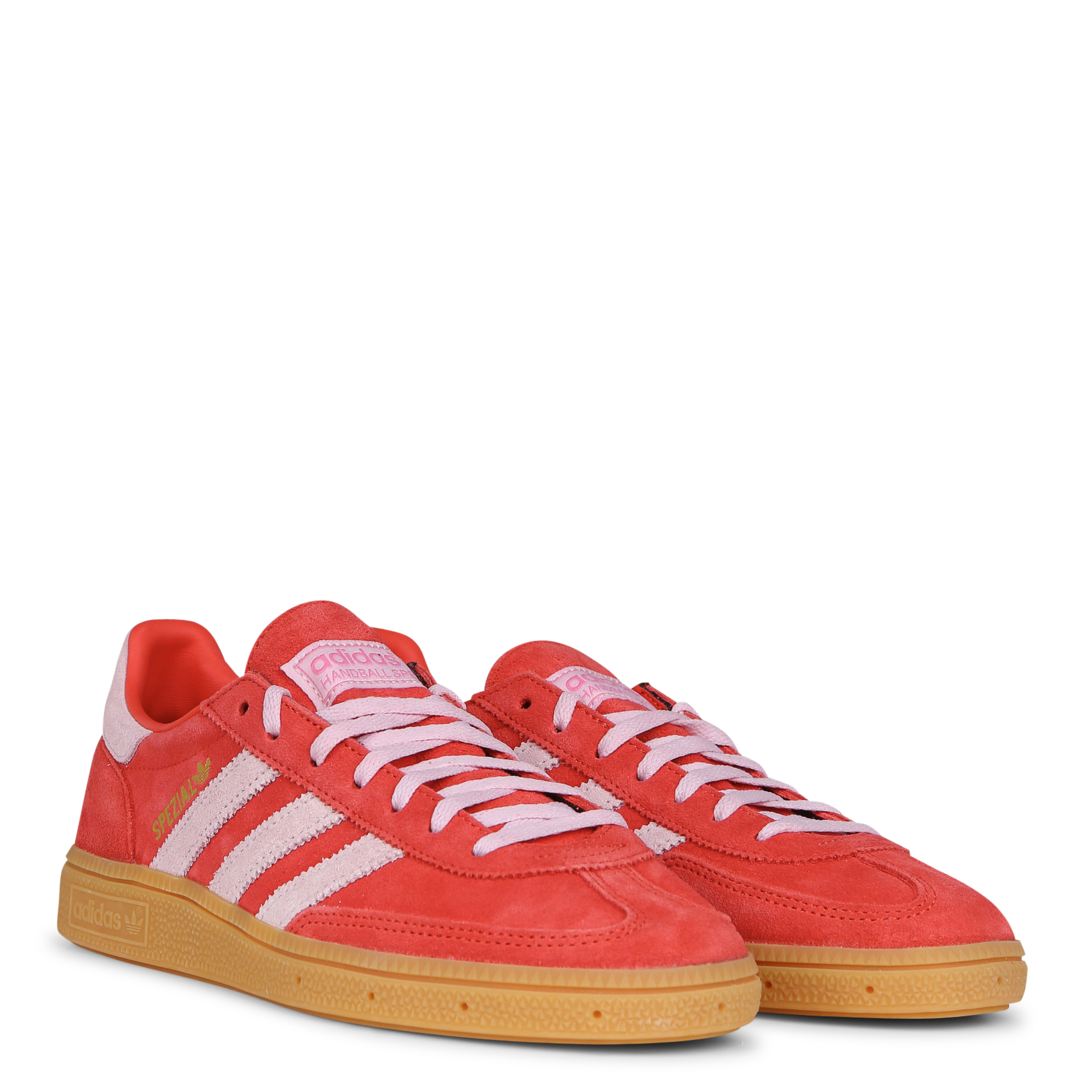 Baskets basses en cuir velours ADIDAS Rouge