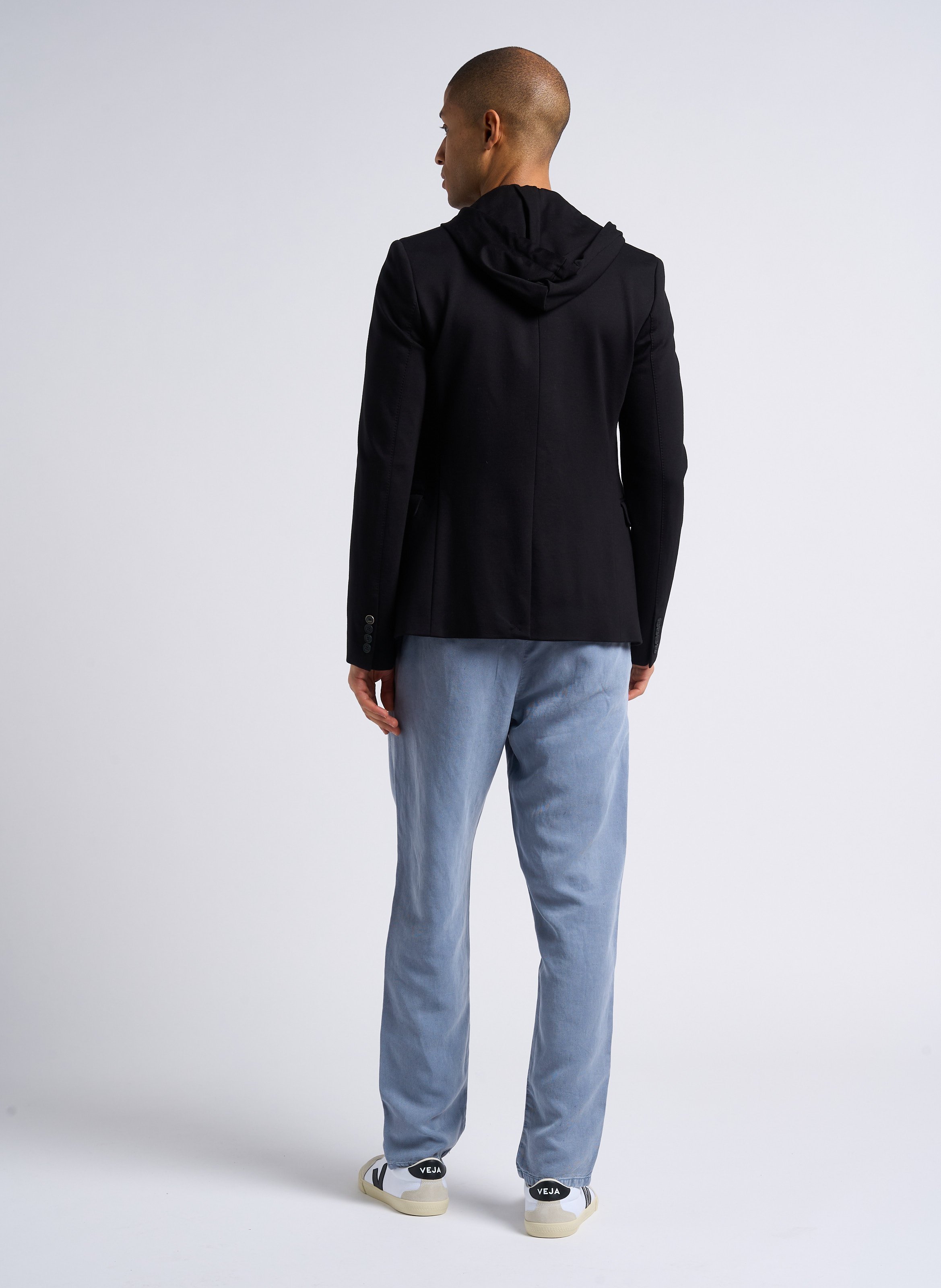 Classic-collar jacket with hood IKKS Black