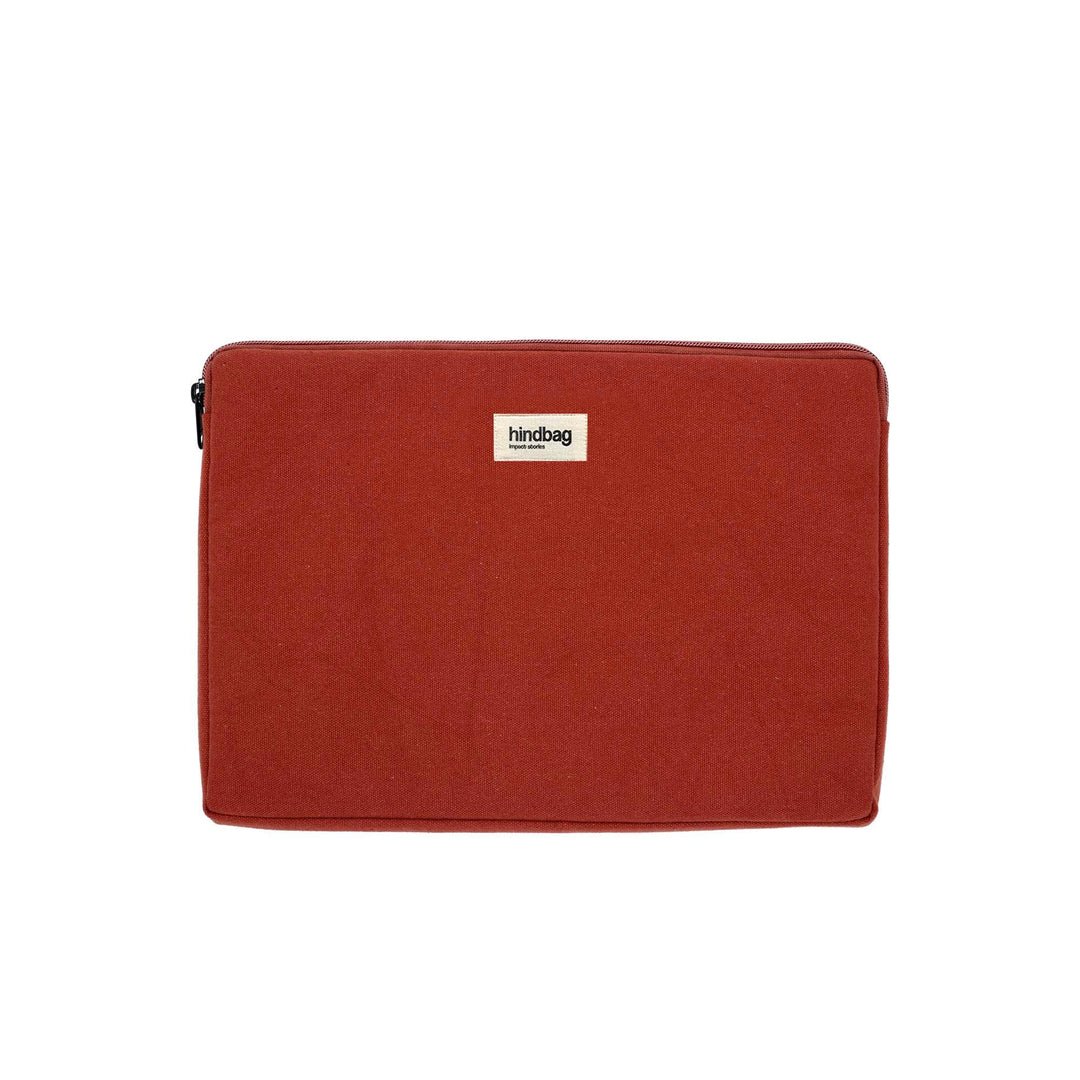 Computer sleeve in recycled wool with shock-absorbent foam AVA M Terracotta