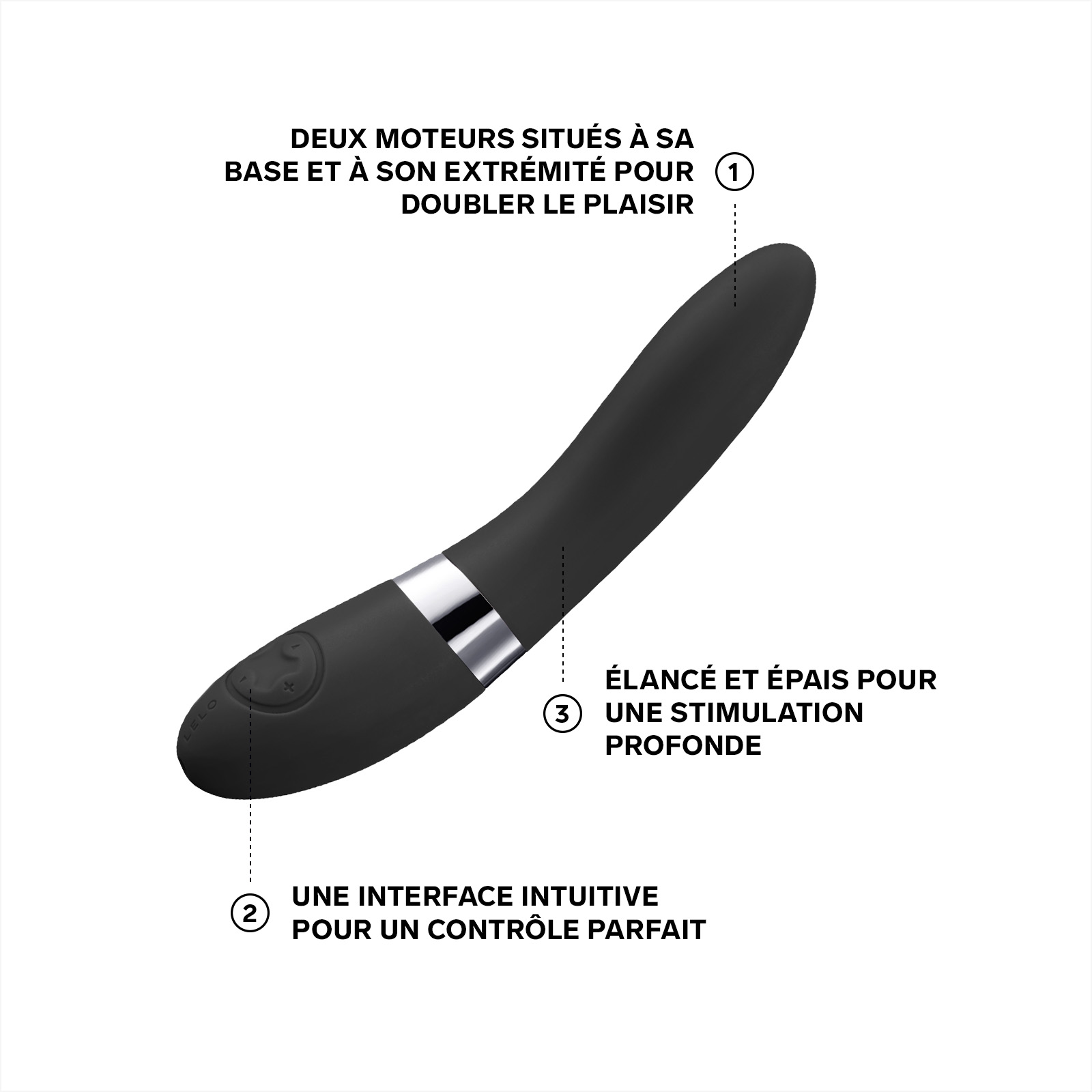 Vibromasseur femme point g LELO Noir