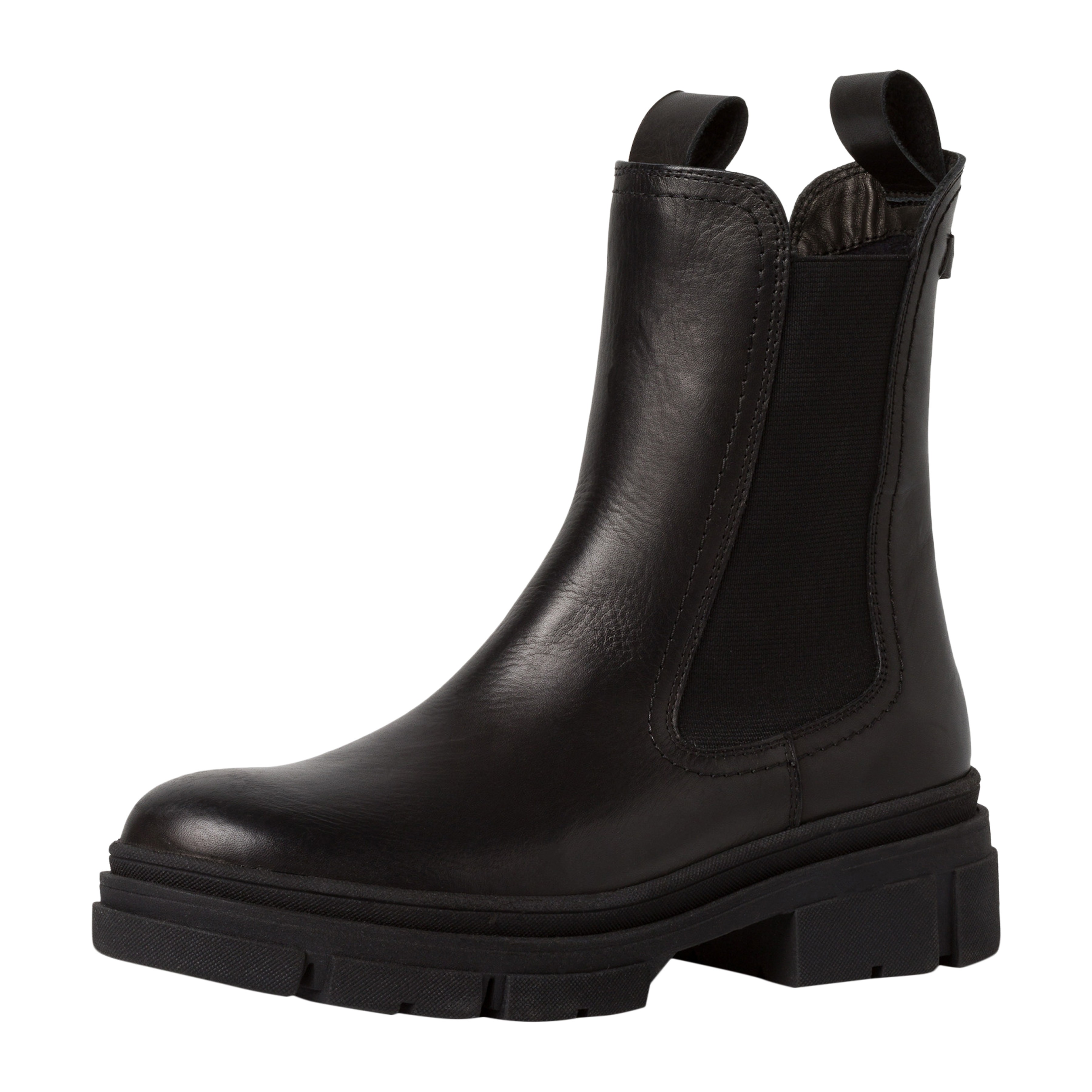 Leather Chelsea boots TAMARIS Black