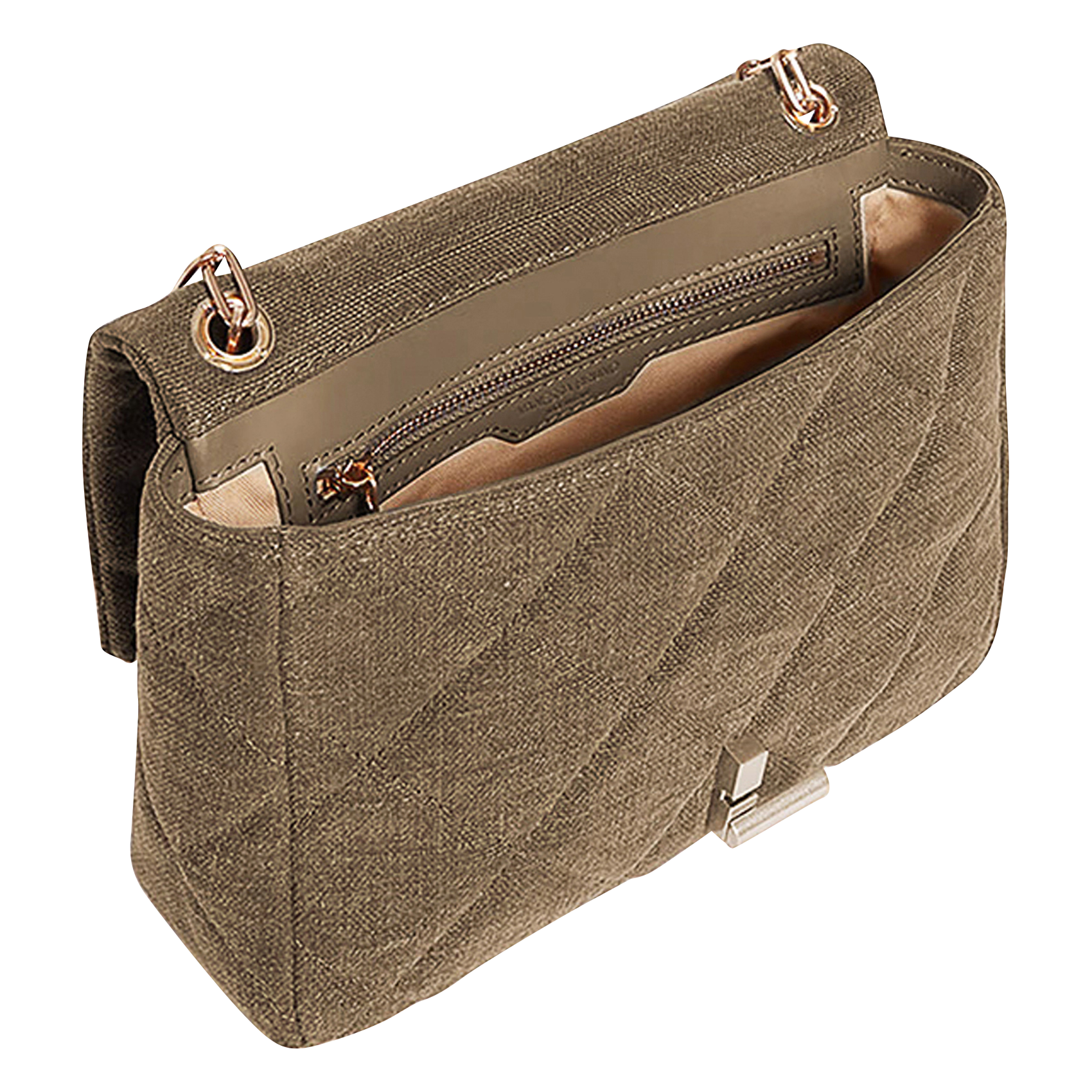 Umhängetasche aus Leinen VANESSA BRUNO Grun