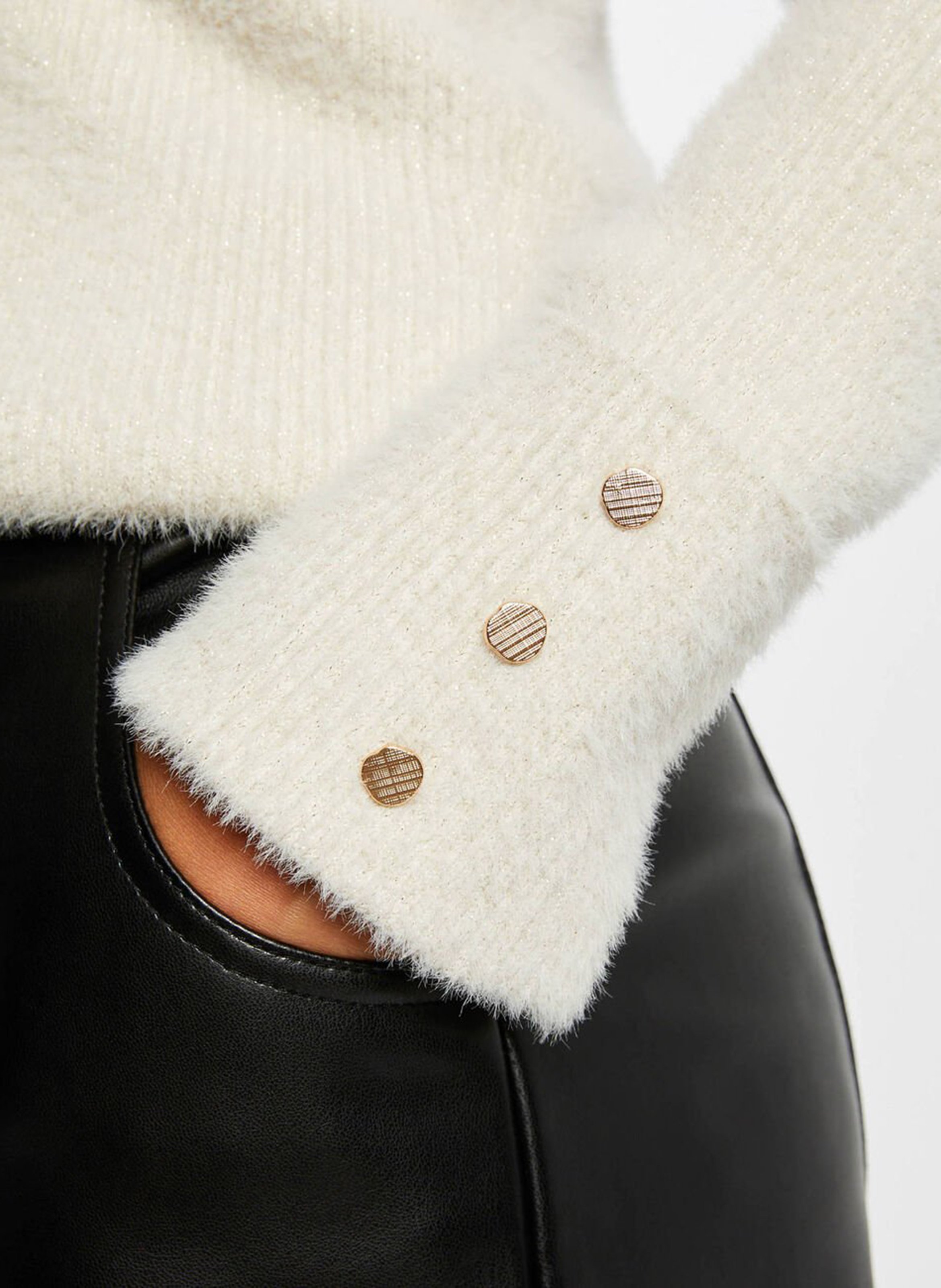 Trui met V-hals MORGAN Beige