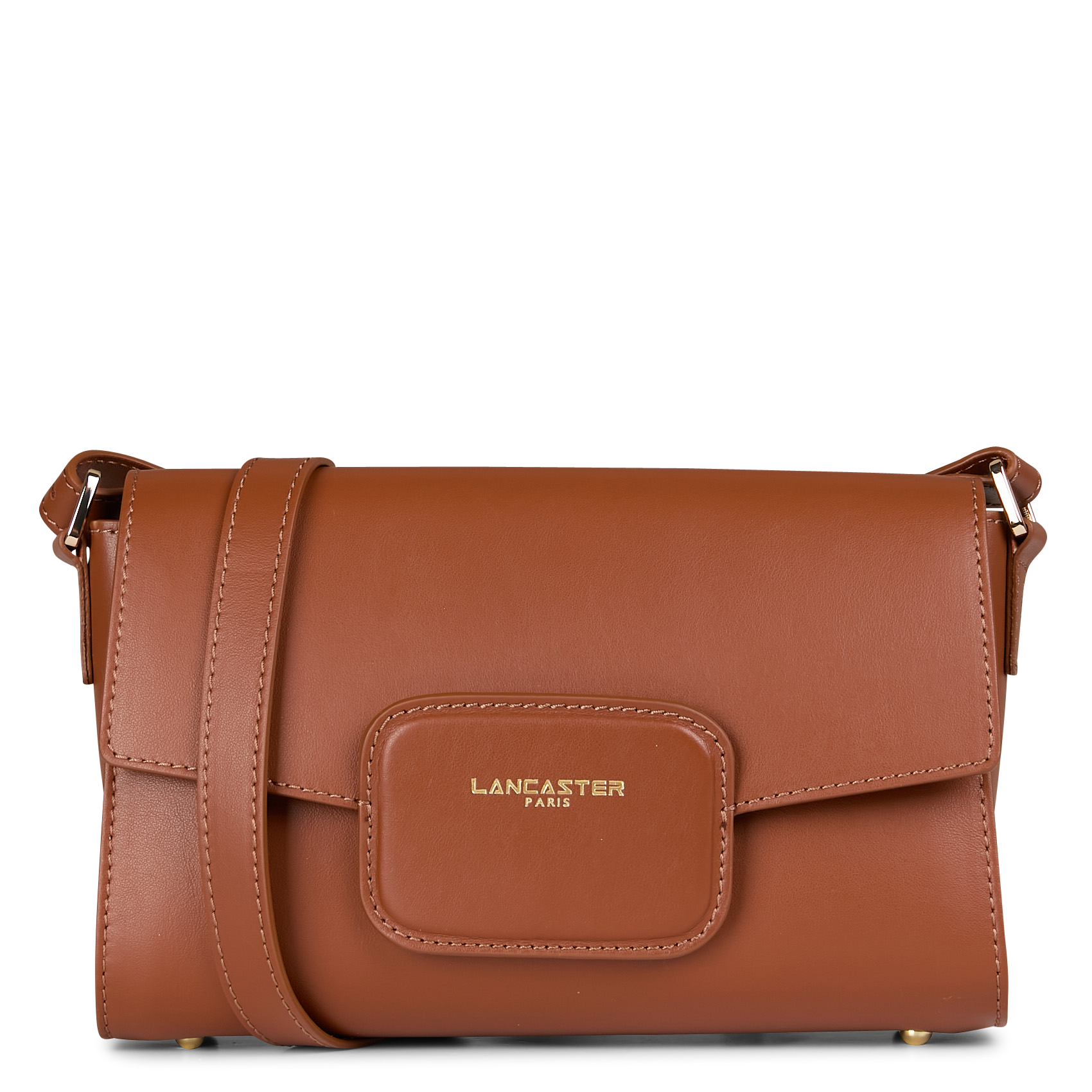 Schoudertas van leer LANCASTER PARIS Bruin